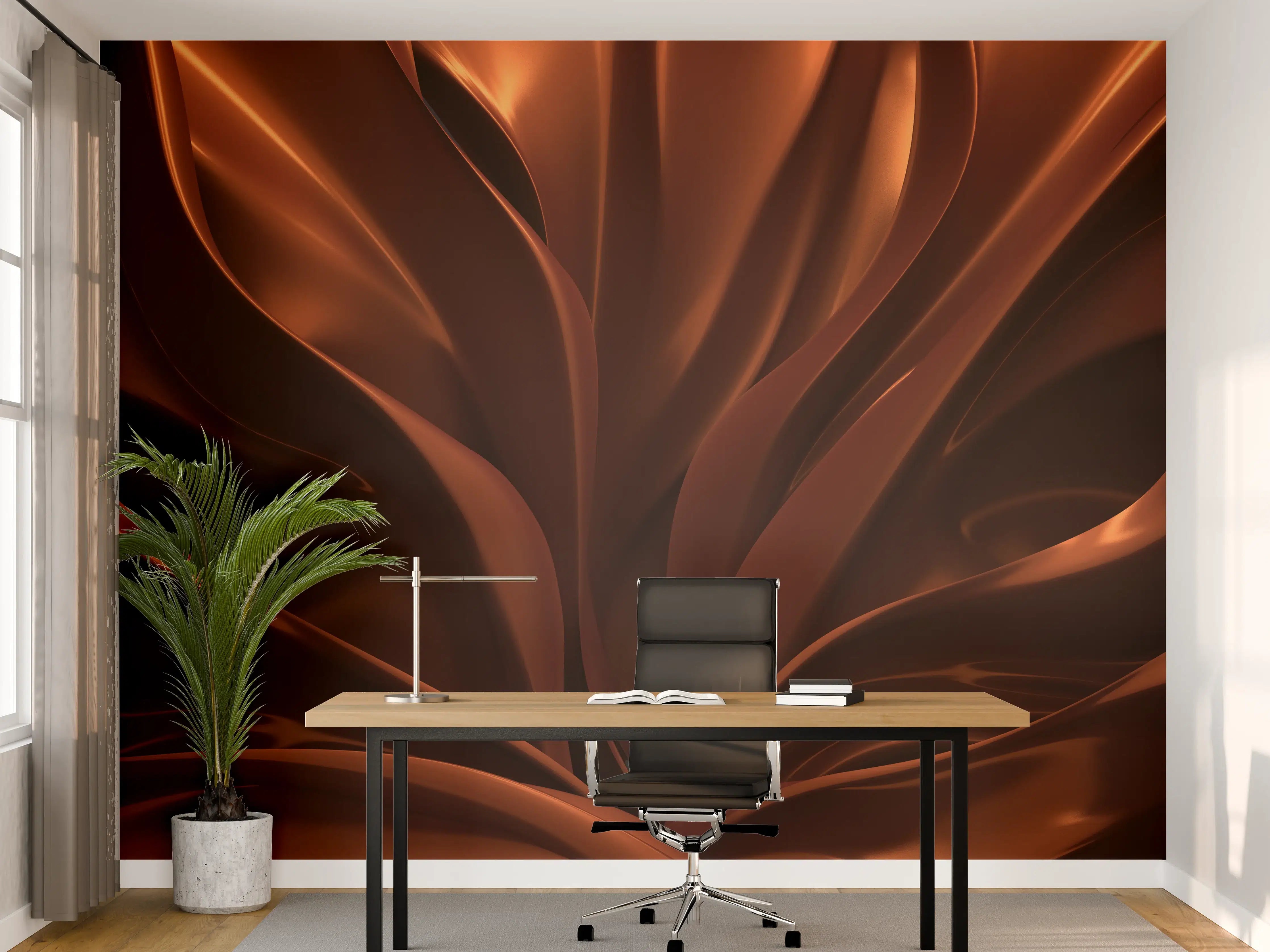 Büro Wandgestaltung - Strömendes Schokoladen Muster