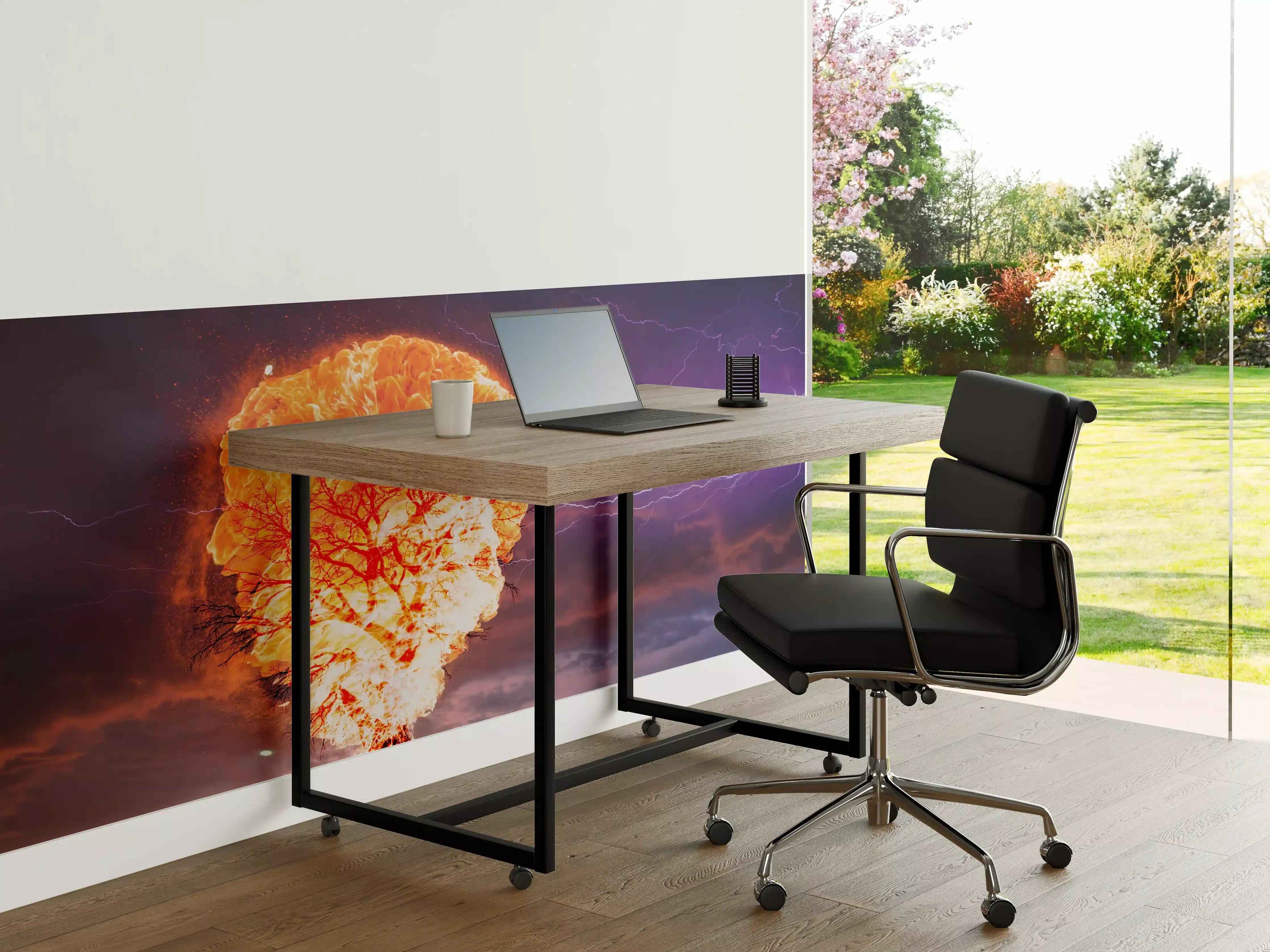 Büro Wandgestaltung - Sturm Baum Brand Blitz