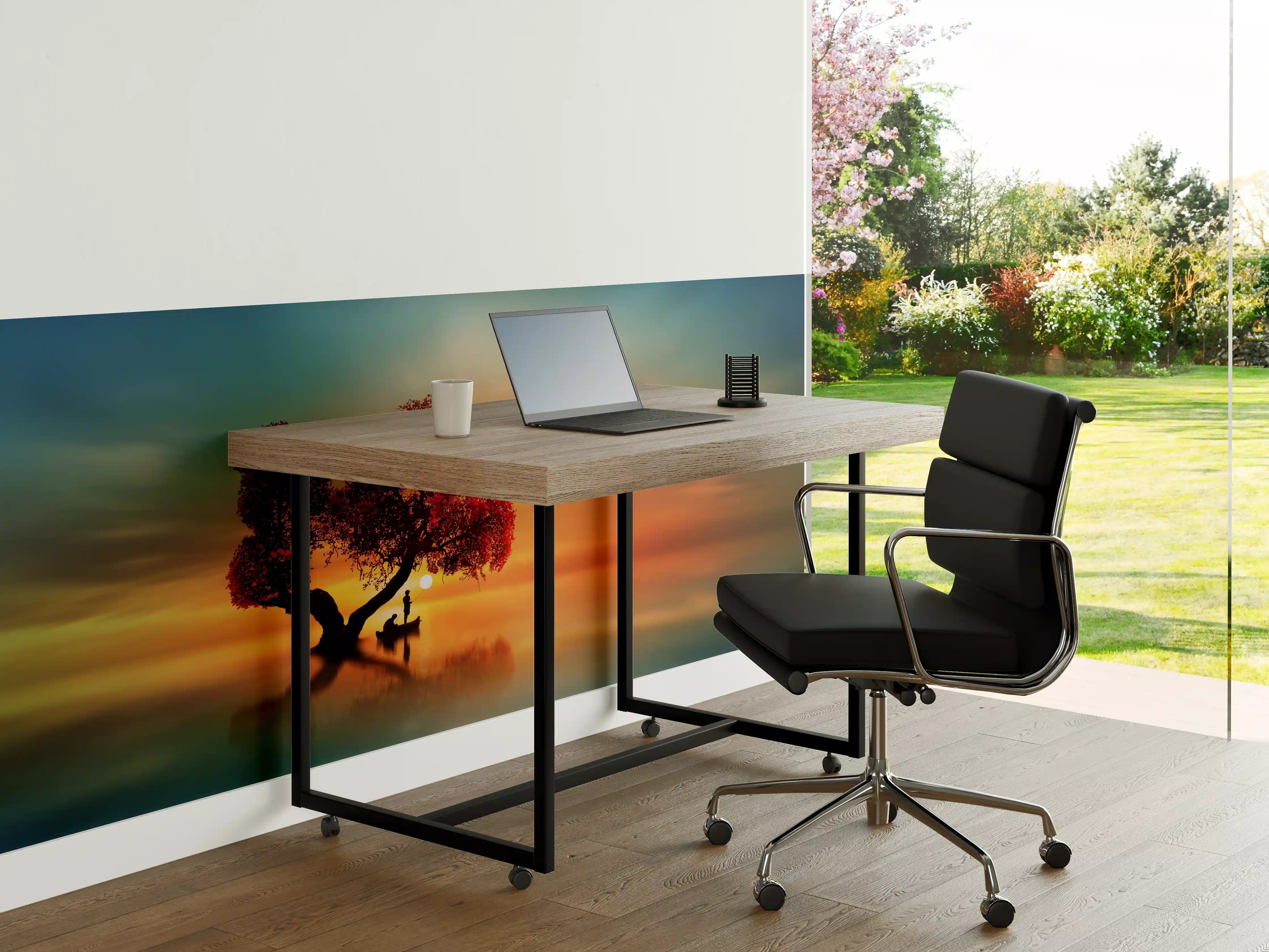 Büro Wandgestaltung - Surreale Fischer-Szenerie
