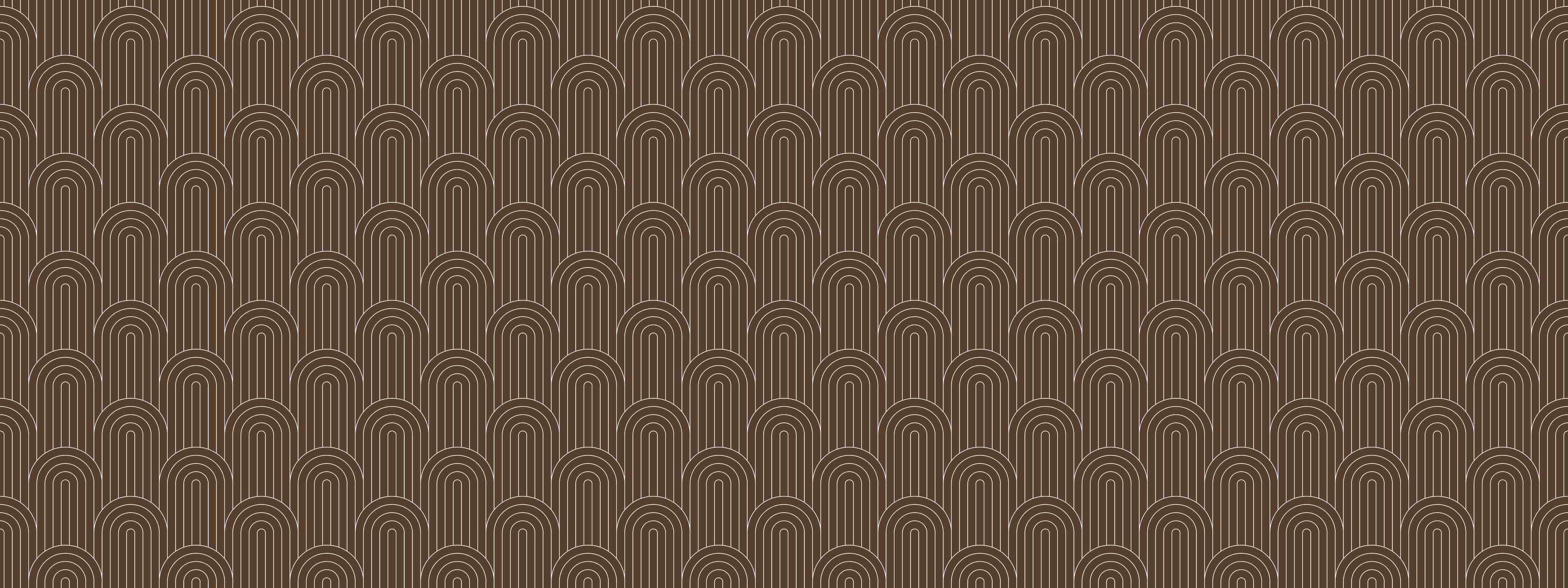 Büro Wandgestaltung-Symmetrische Arcaden mit Kaffee-Charme