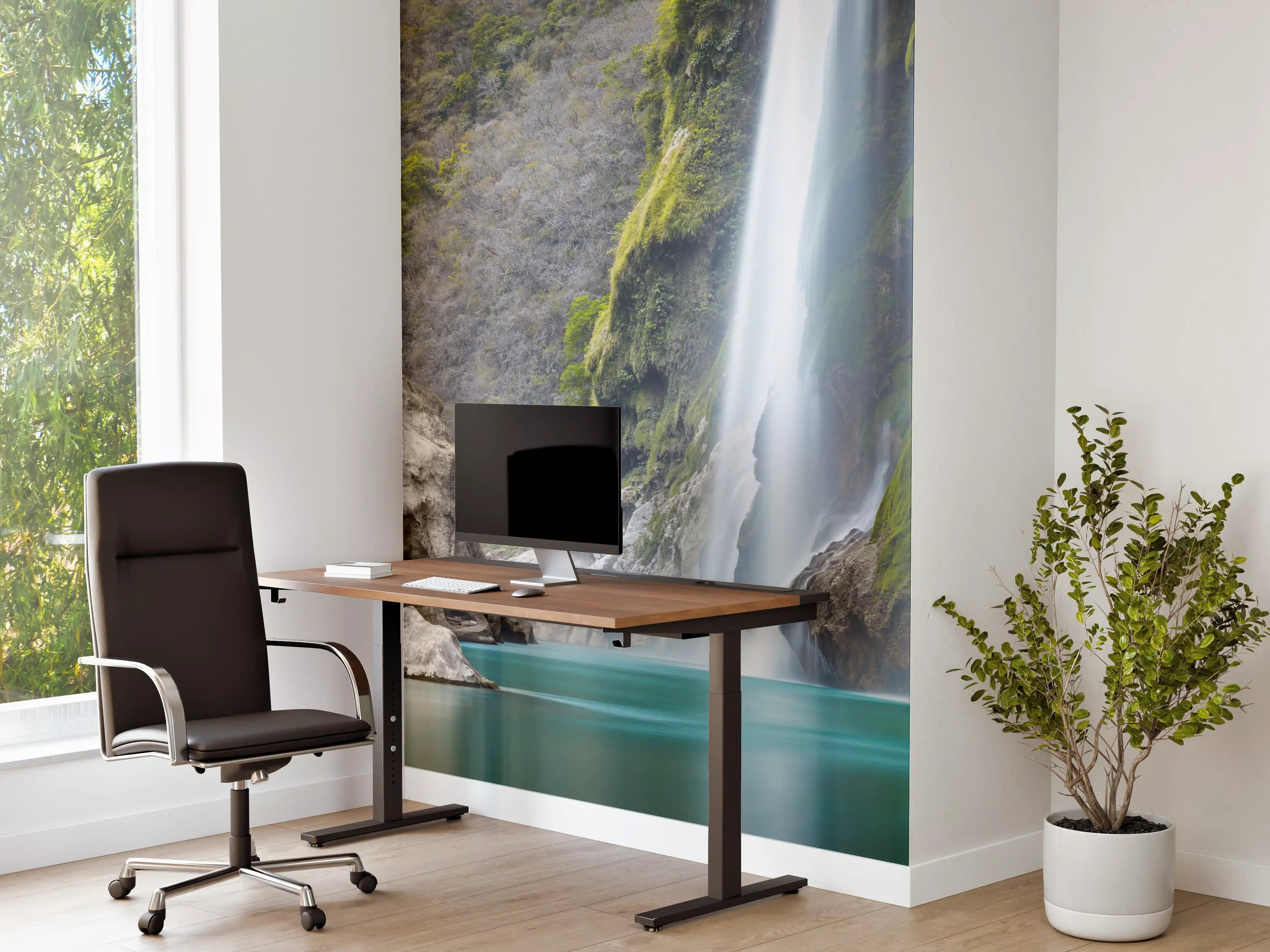 Büro Wandgestaltung - Tamul-Wasserfall am Fluss Tampaon