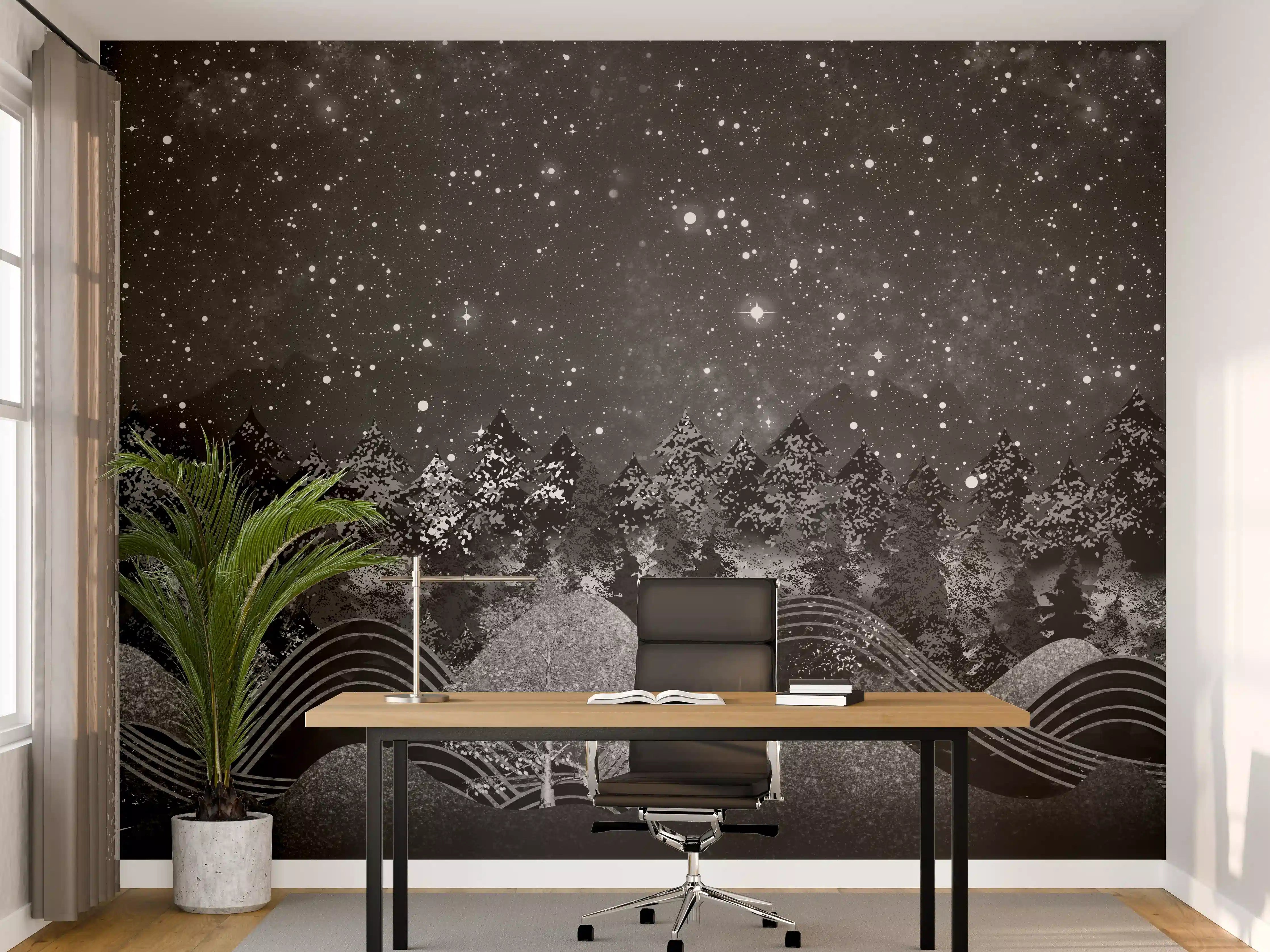 Büro Wandgestaltung - Tapete einer Landschaft - 3D