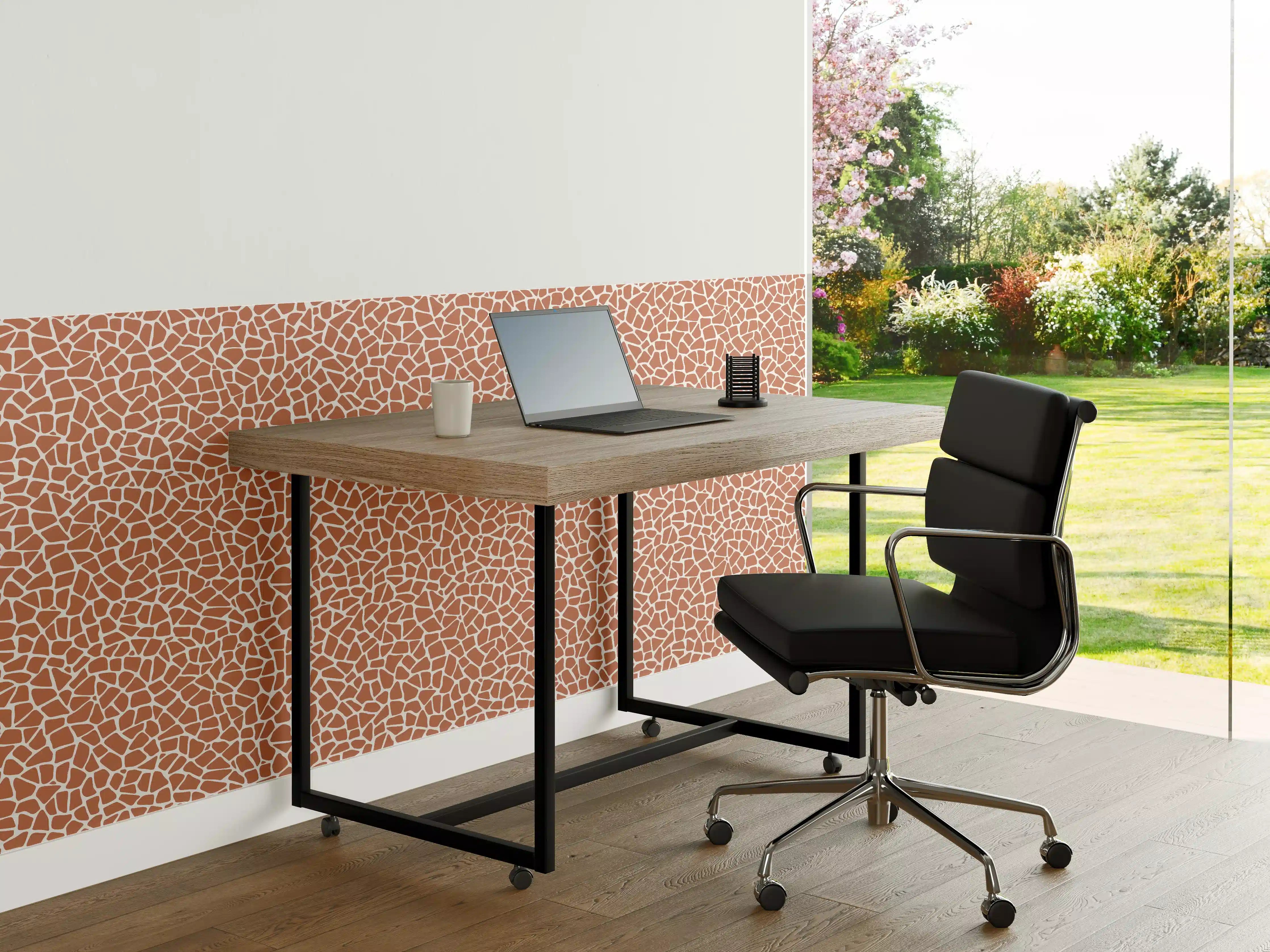 Büro Wandgestaltung - Terra Cotta Fliesen, warme Atmosphäre