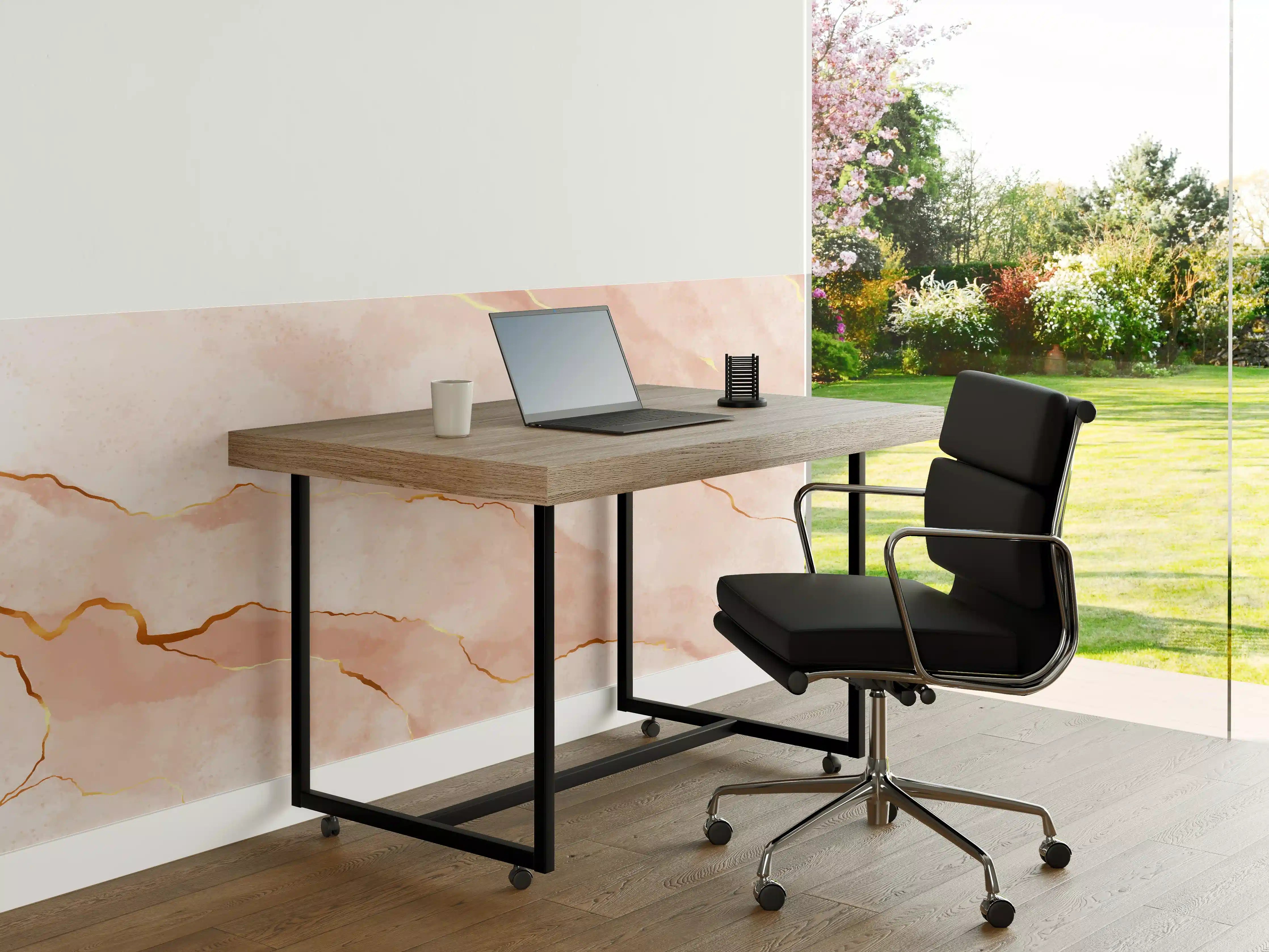 Büro Wandgestaltung - Textur in Roségold - Marmor