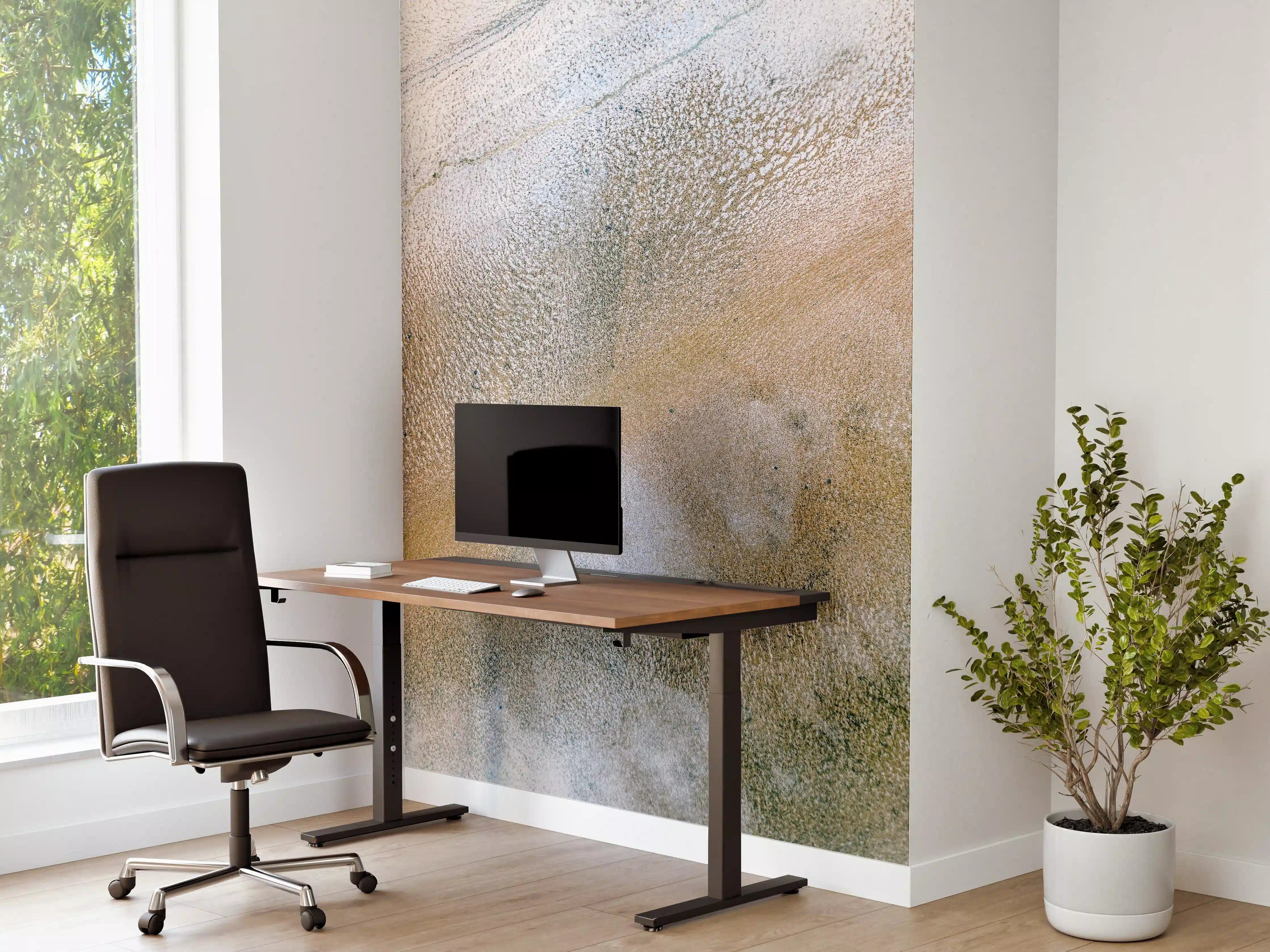 Büro Wandgestaltung - Texturierte Oberfläche in Erdtönen