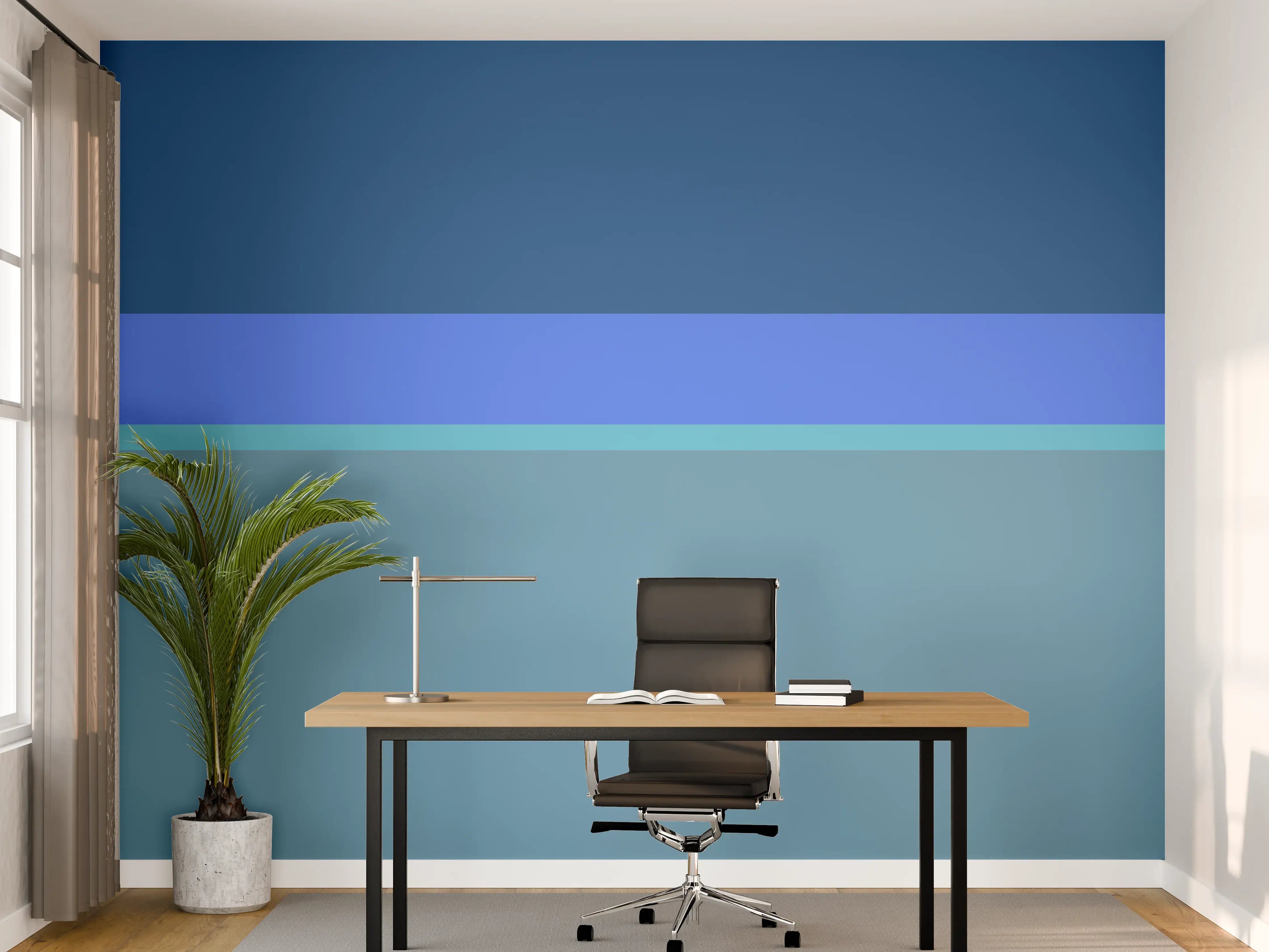 Büro Wandgestaltung - The Blues - Horizontal - Cornflower
