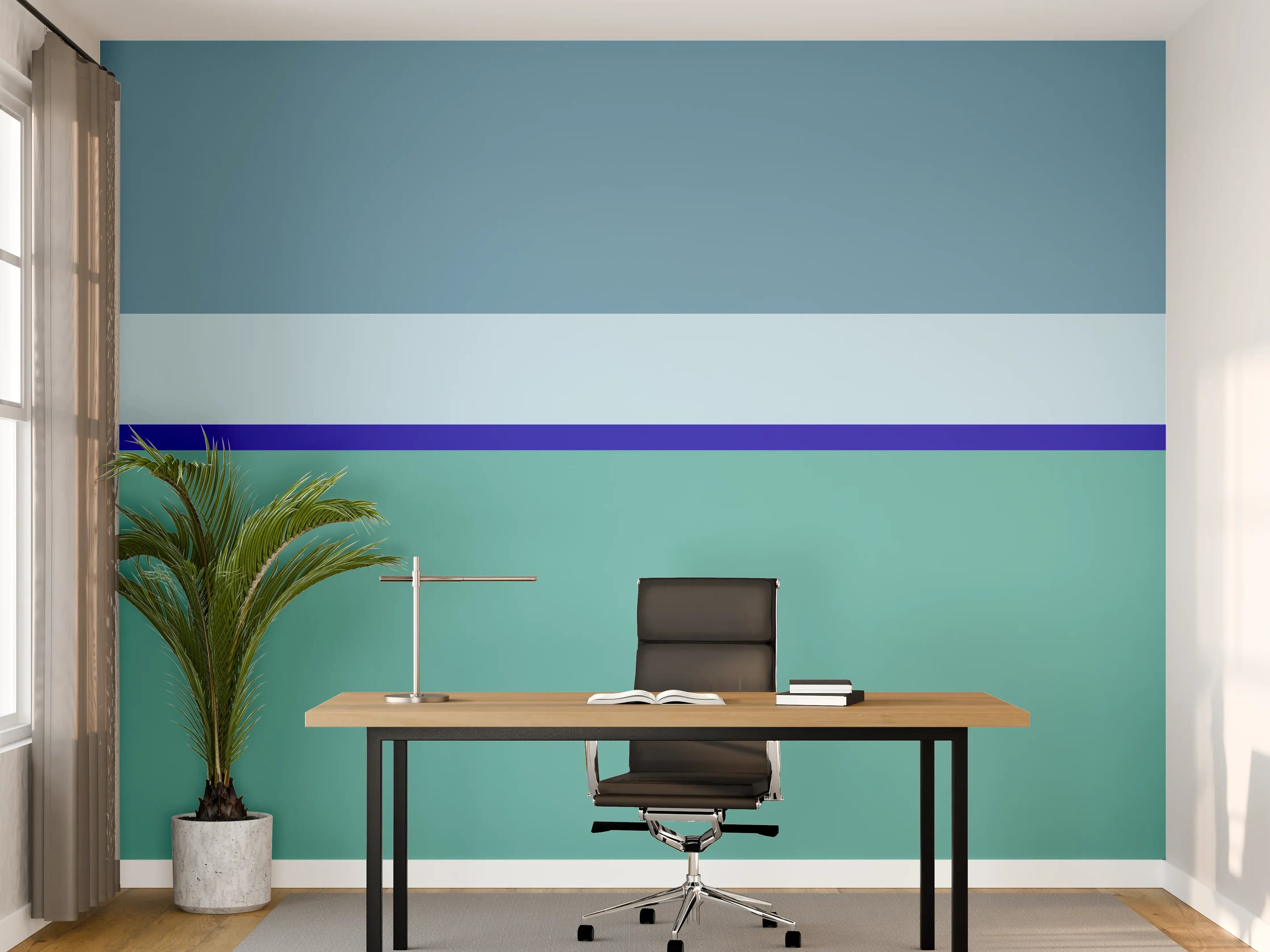 Büro Wandgestaltung - The Blues - Horizontal - Ocean