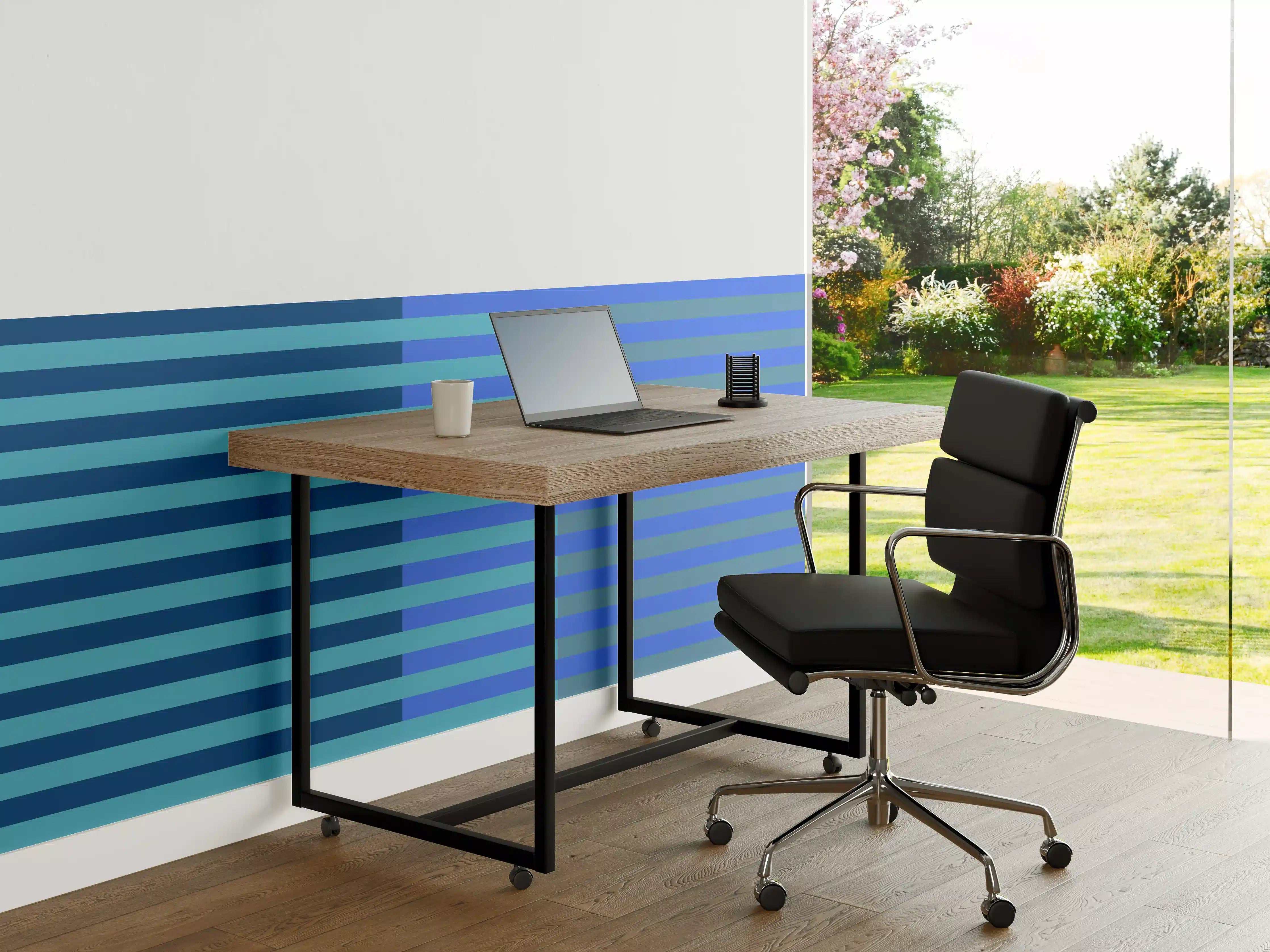 Büro Wandgestaltung - The Blues - Multy Stripes - Cornflower