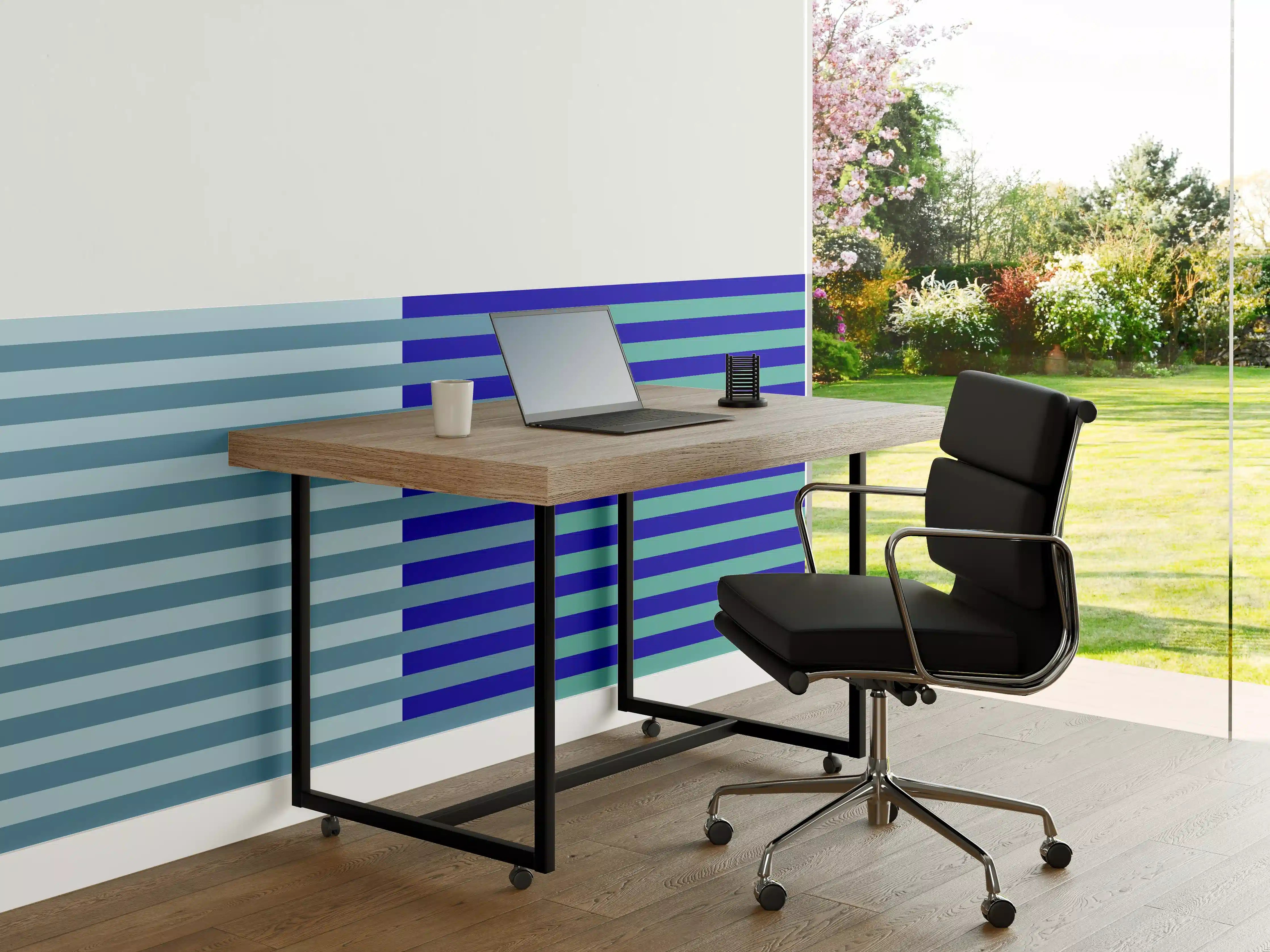 Büro Wandgestaltung - The Blues - Multy Stripes - Ocean