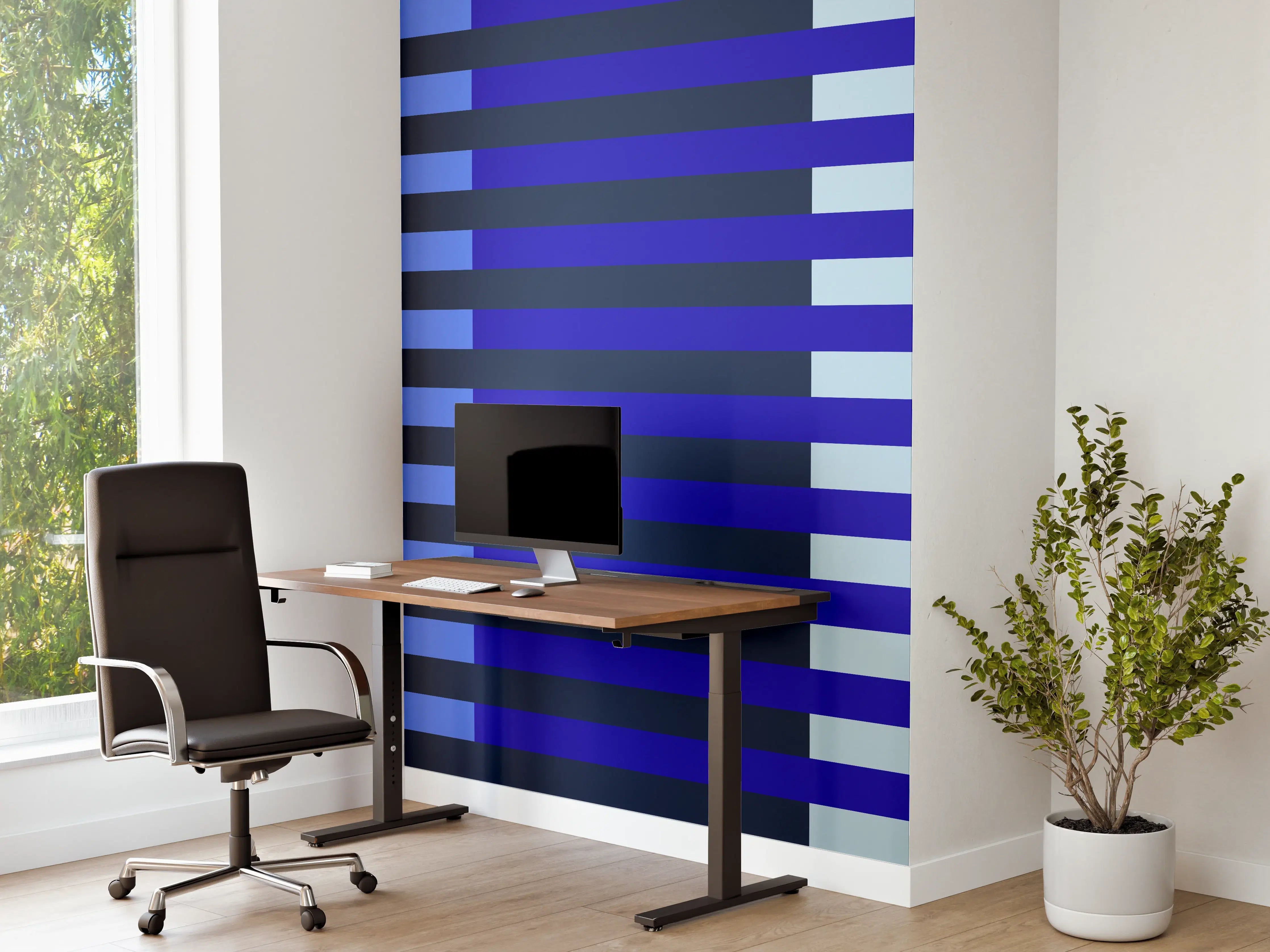 Büro Wandgestaltung - The Blues - Multy Stripes - Waterfall
