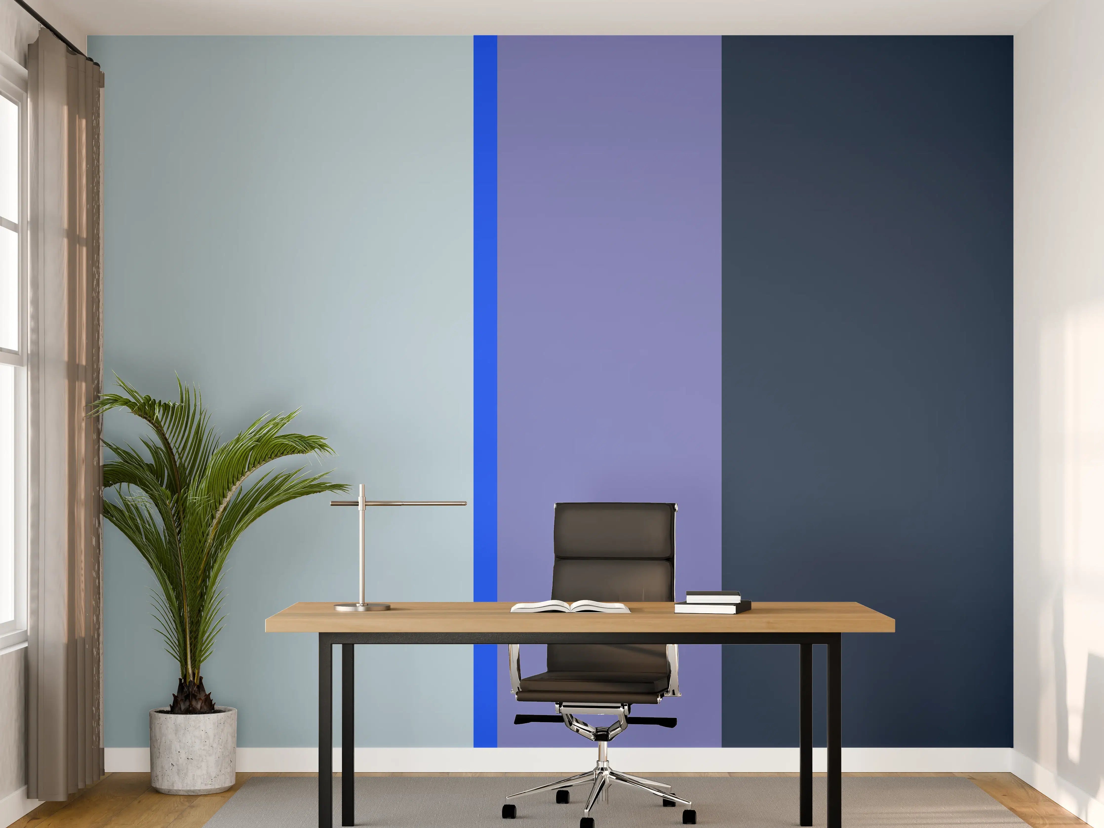 Büro Wandgestaltung - The Blues - Vertical - Blueberry