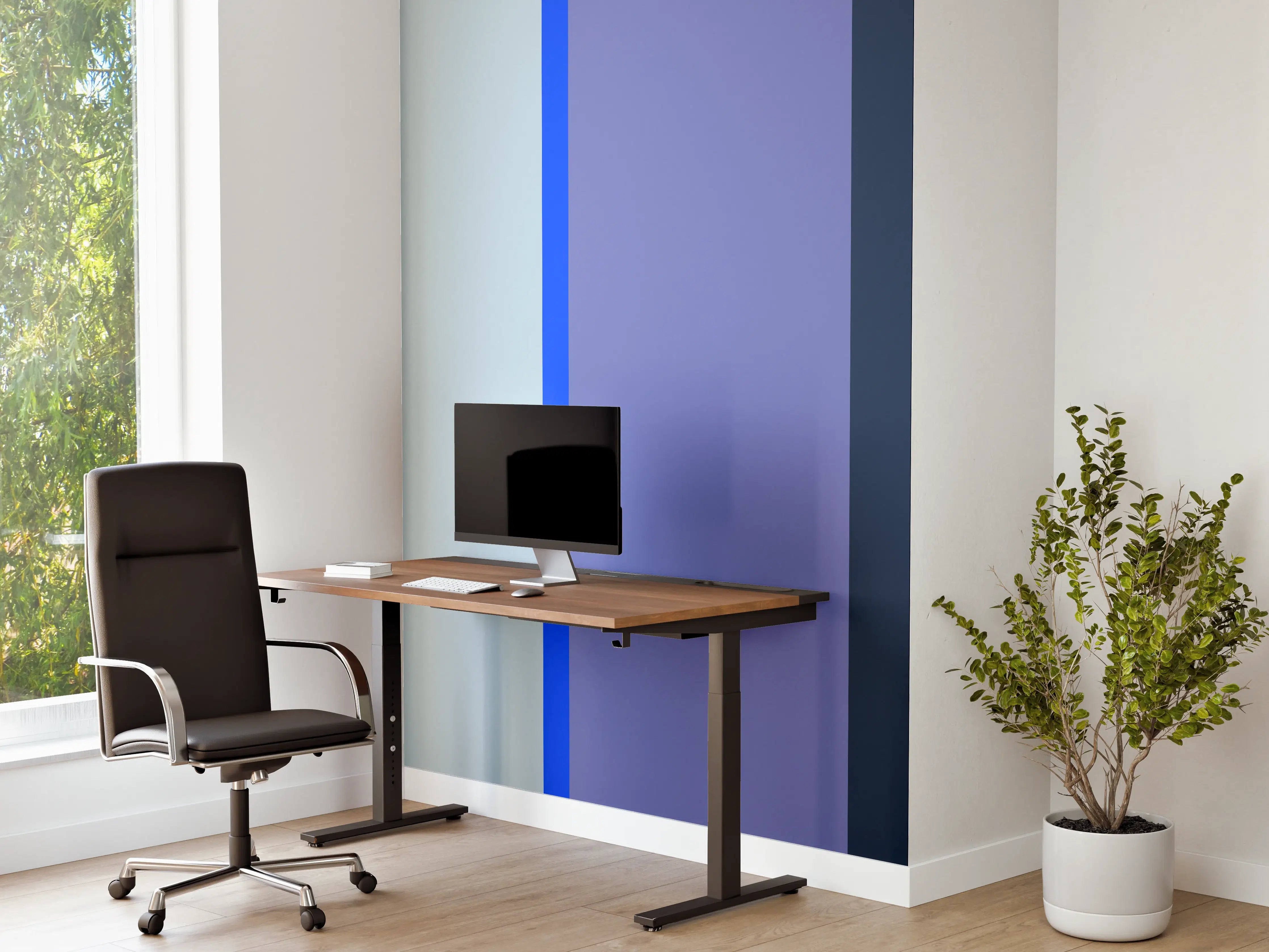 Büro Wandgestaltung - The Blues - Vertical - Blueberry