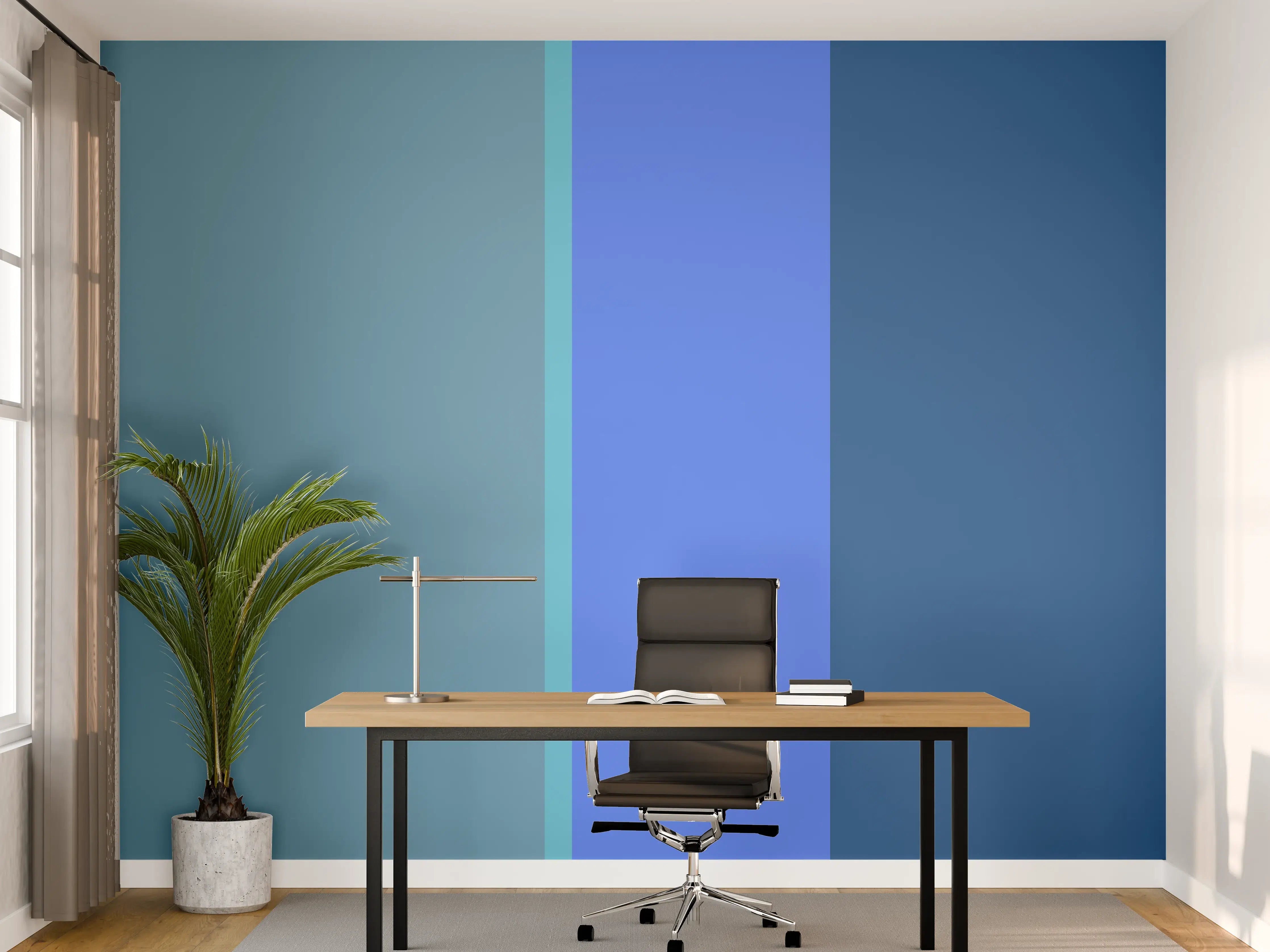 Büro Wandgestaltung - The Blues - Vertical - Cornflower