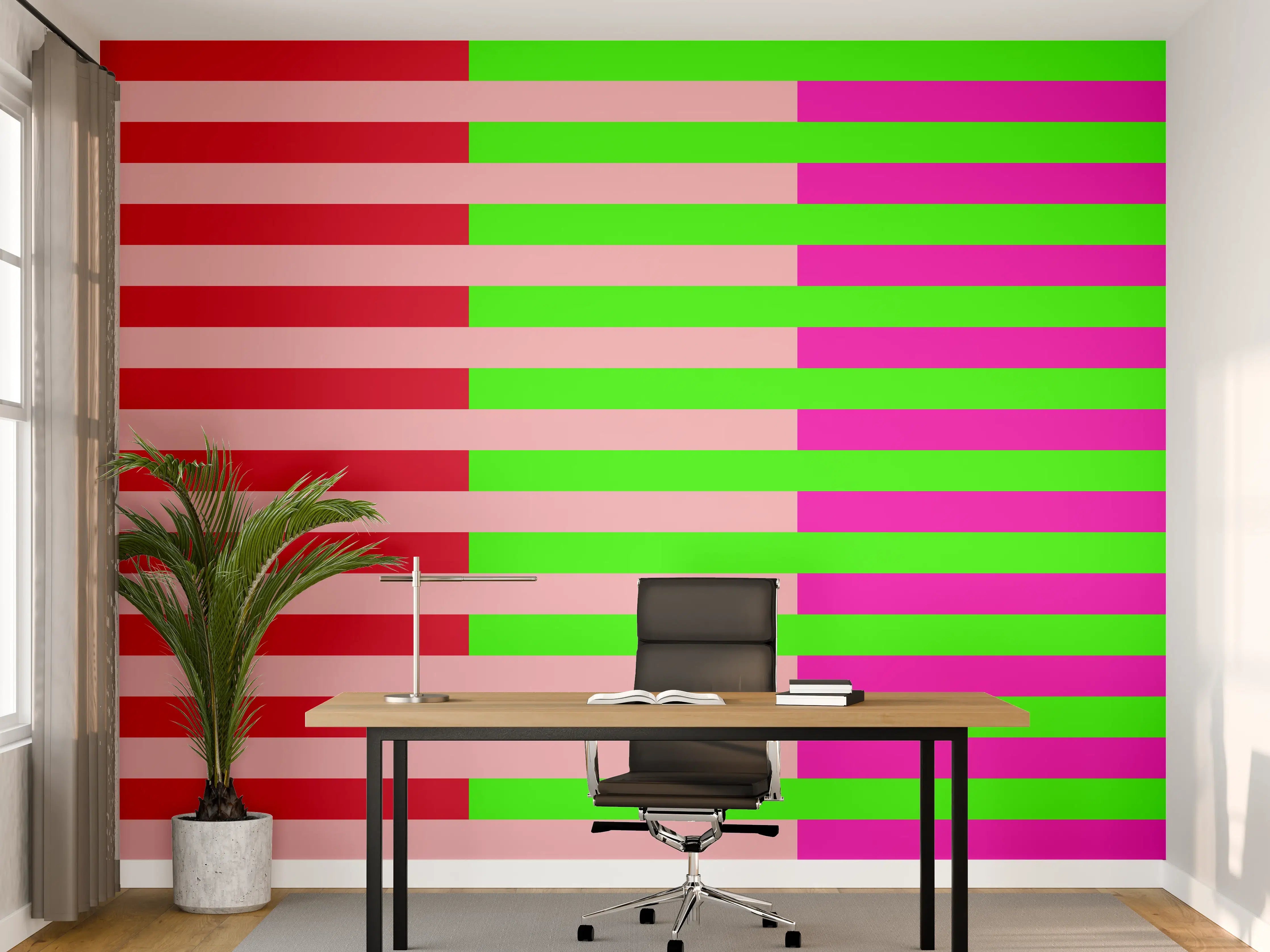 Büro Wandgestaltung - The Neons - Multy Stripes - Nox