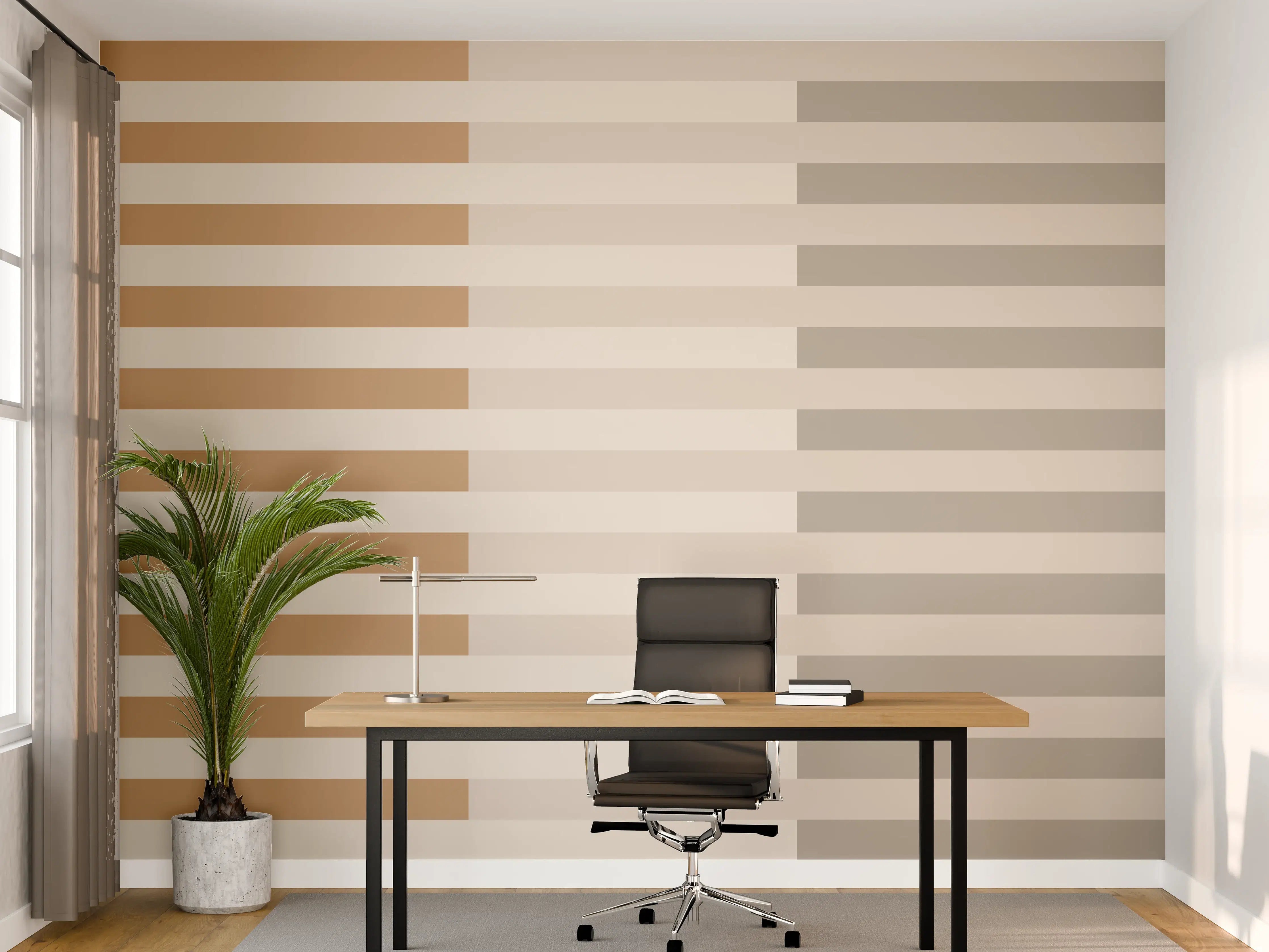 Büro Wandgestaltung - The Nudes - Multy Stripes - Caramel