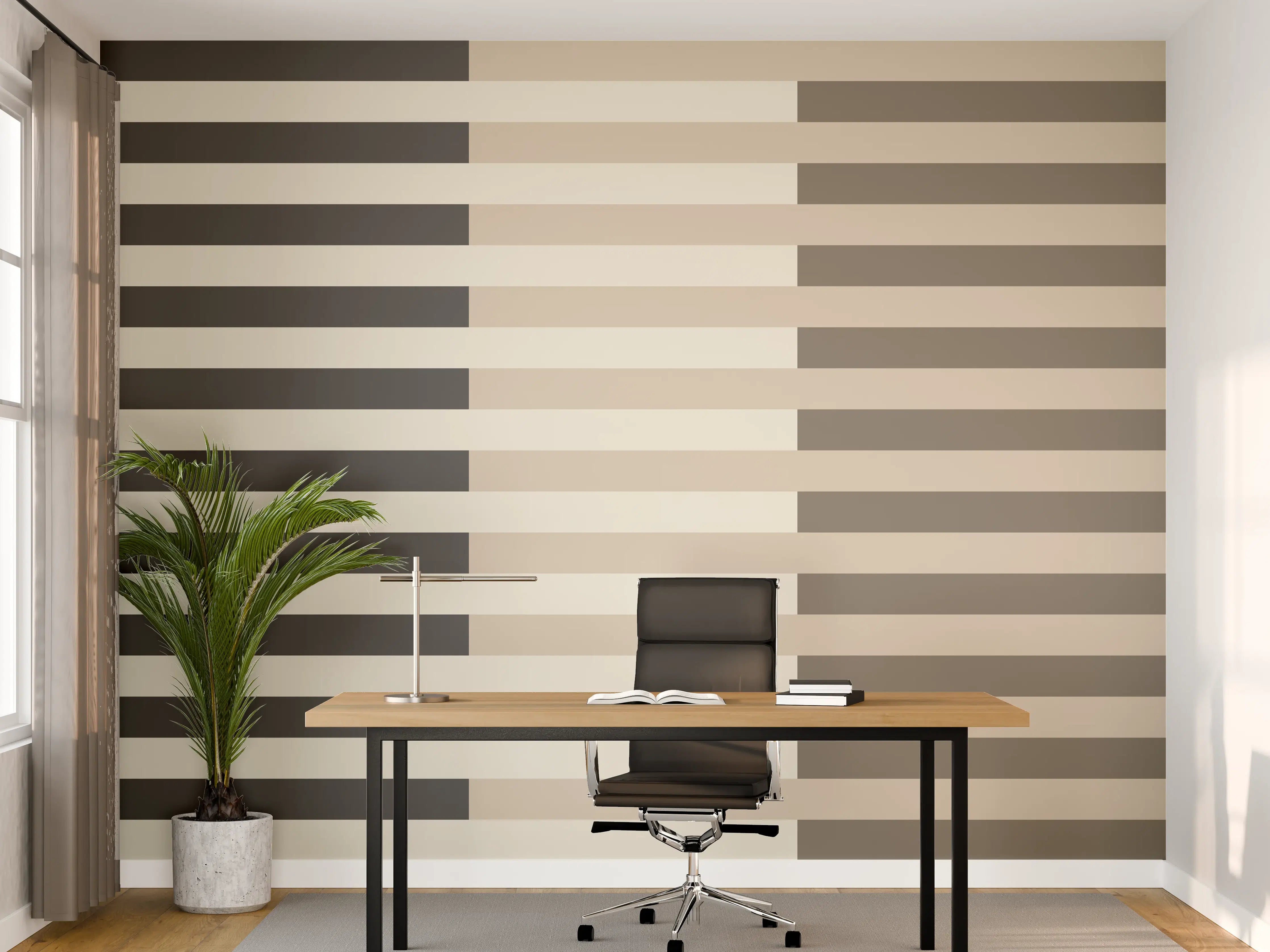 Büro Wandgestaltung - The Nudes - Multy Stripes - Toffee