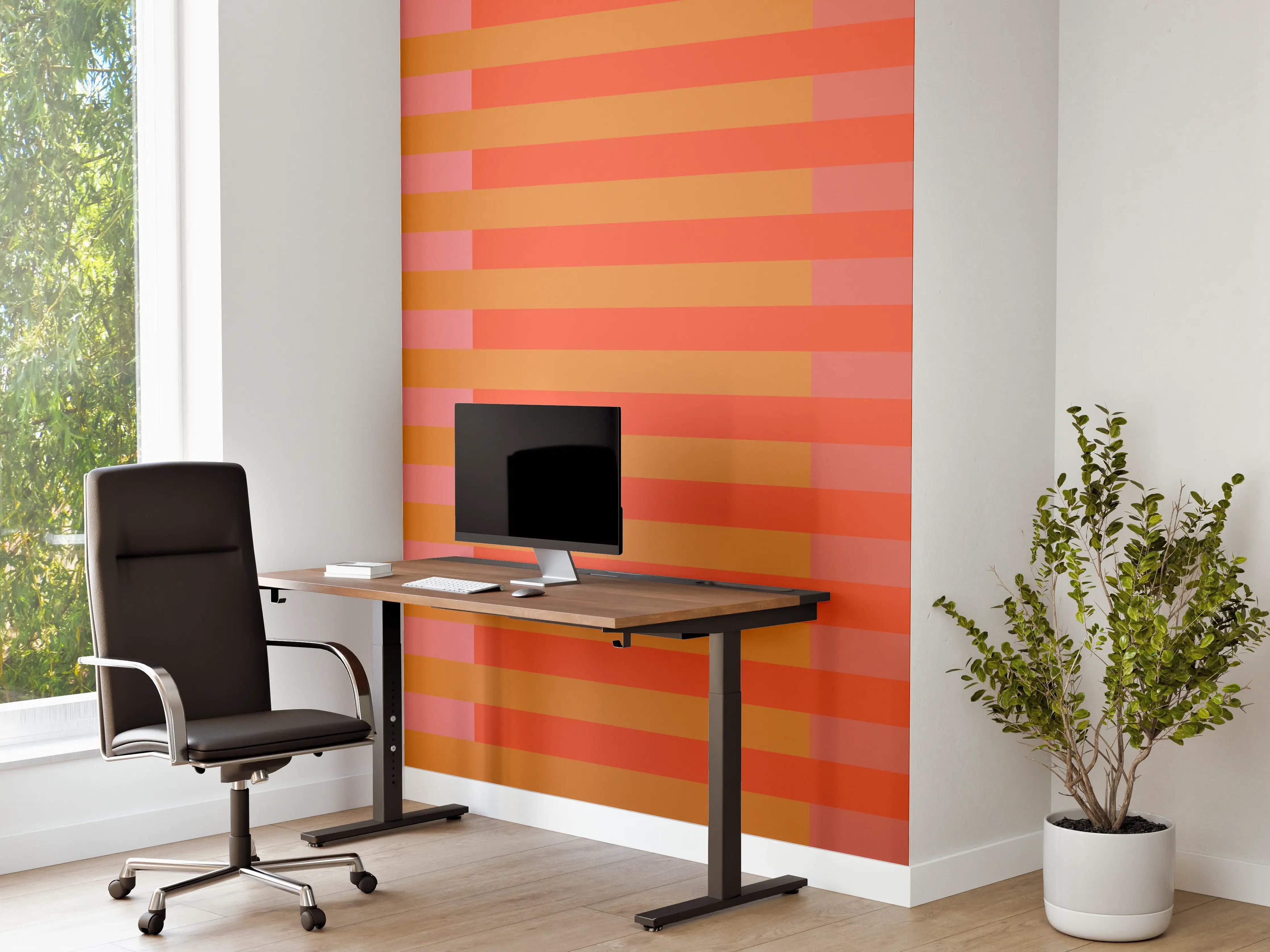 Büro Wandgestaltung - The Oranges - Multy Stripes - Salmon