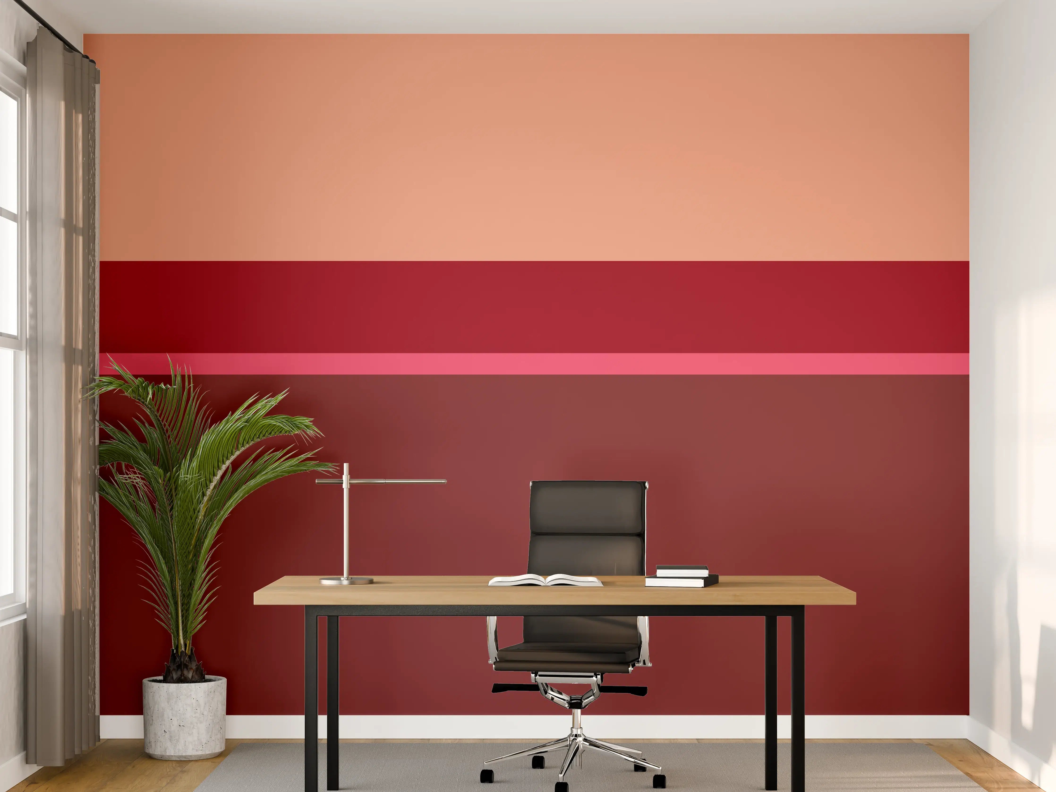 Büro Wandgestaltung - The Reds - Horizontal - Cherry