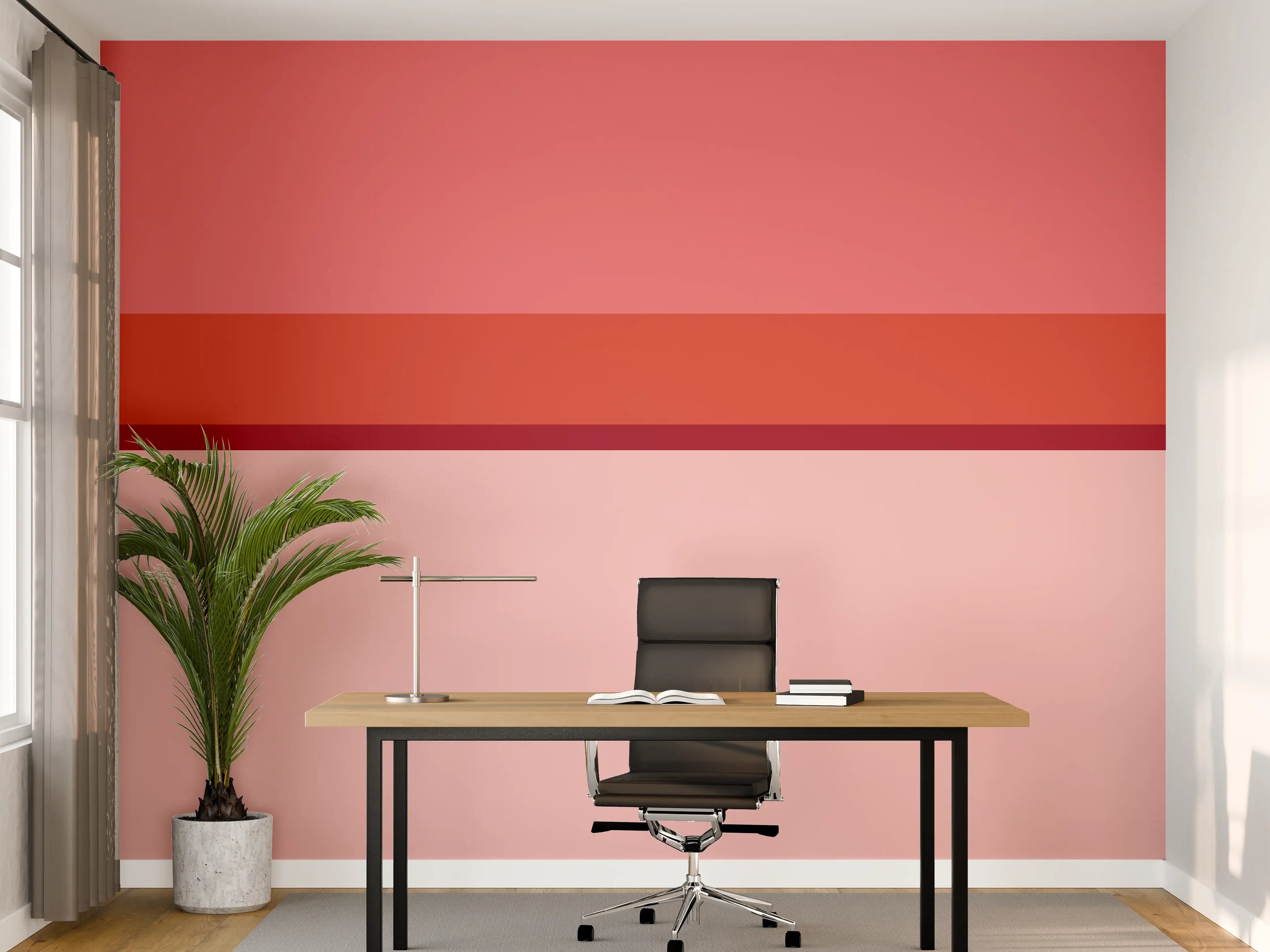 Büro Wandgestaltung - The Reds - Horizontal - Tomato