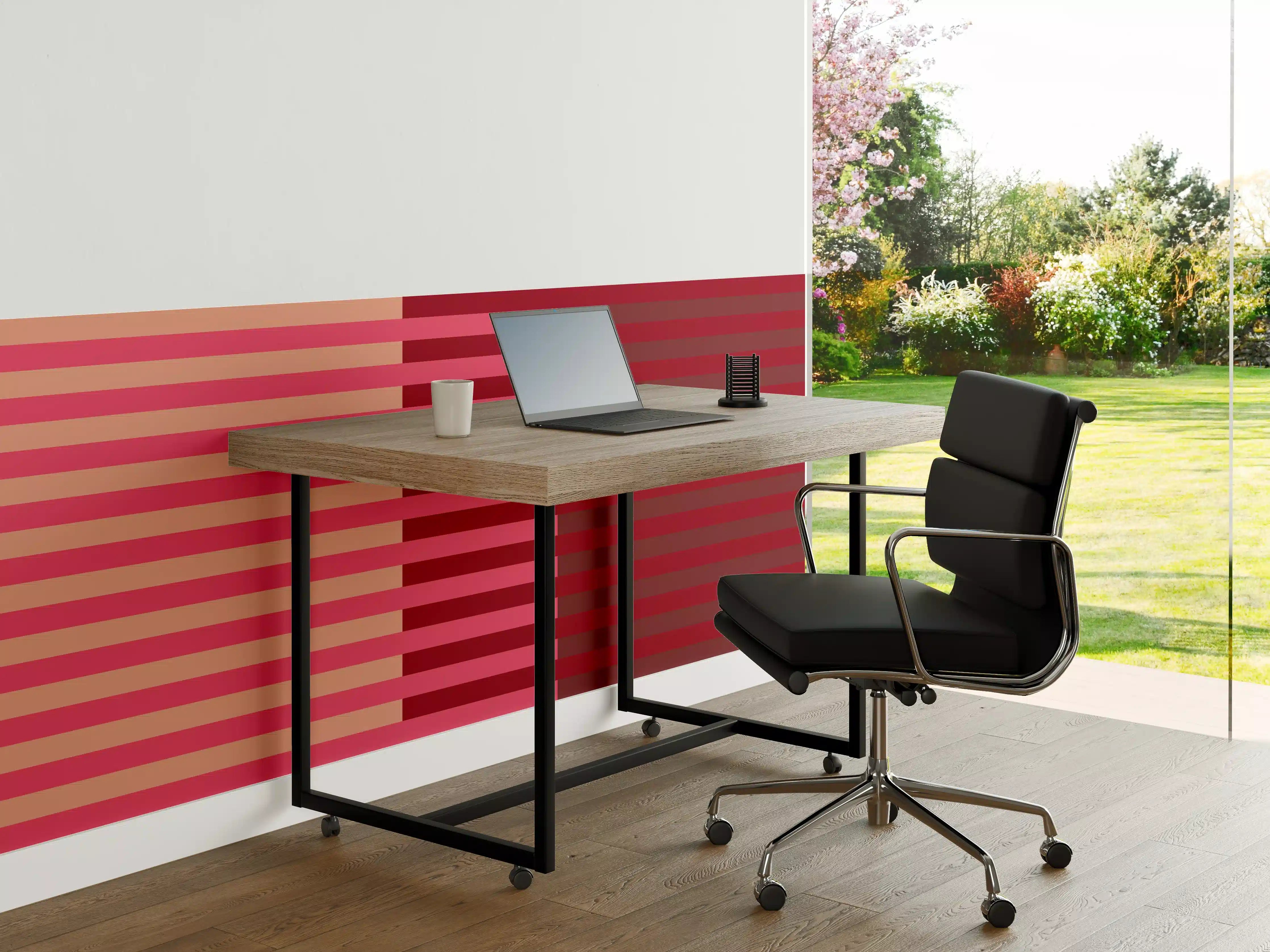 Büro Wandgestaltung - The Reds - Multy Stripes - Cherry