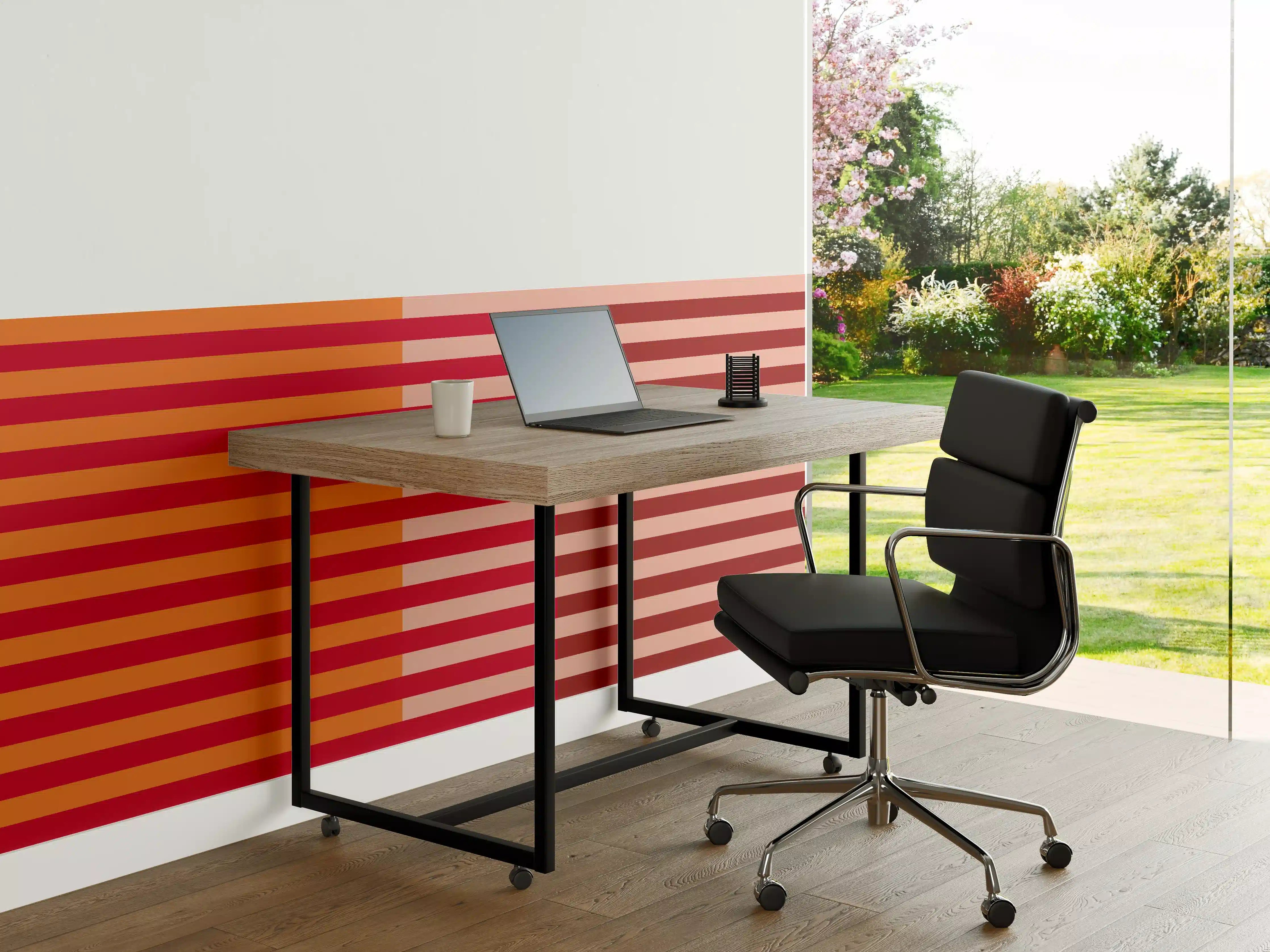 Büro Wandgestaltung - The Reds - Multy Stripes - Sangria