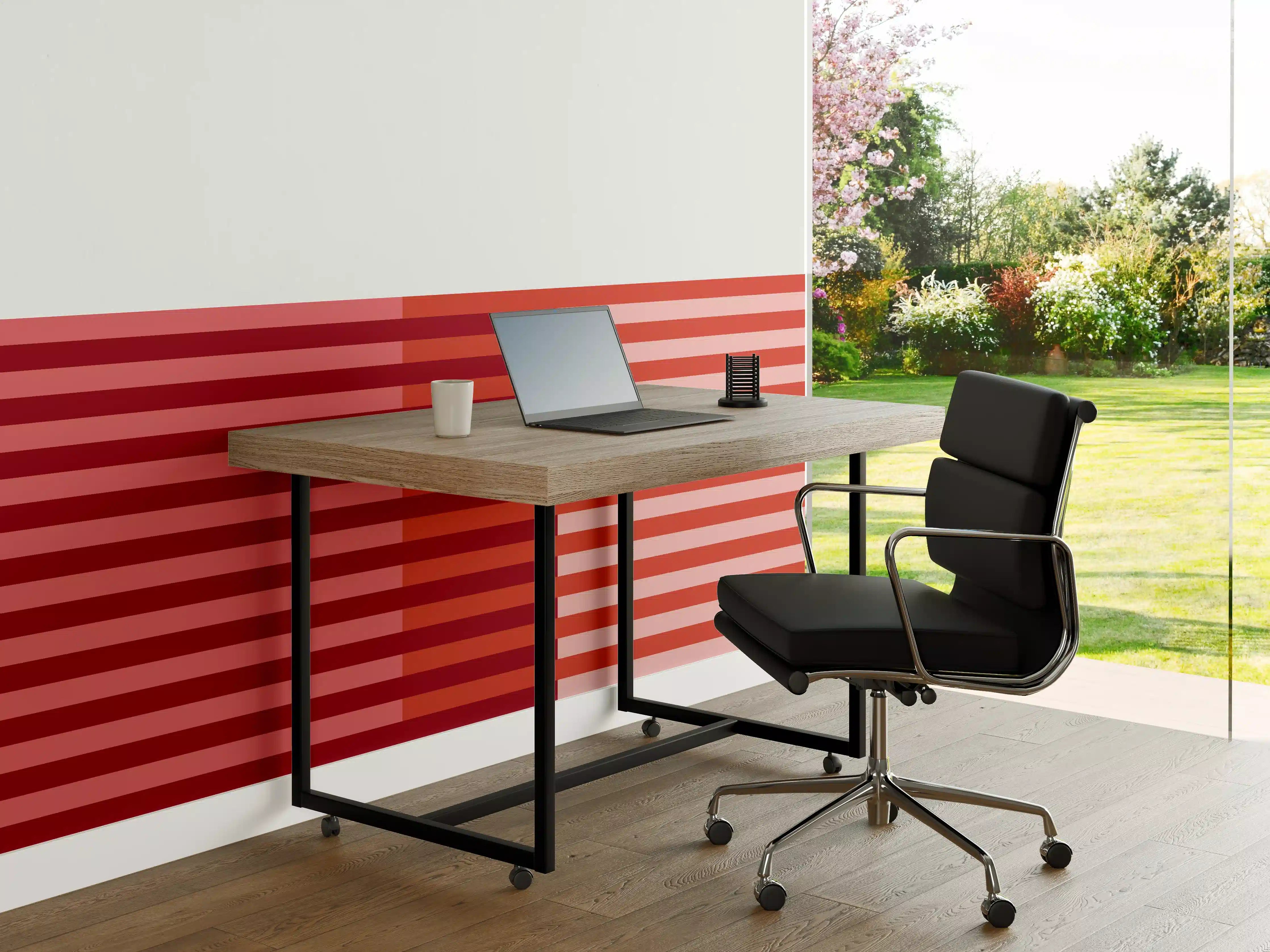 Büro Wandgestaltung - The Reds - Multy Stripes - Tomato