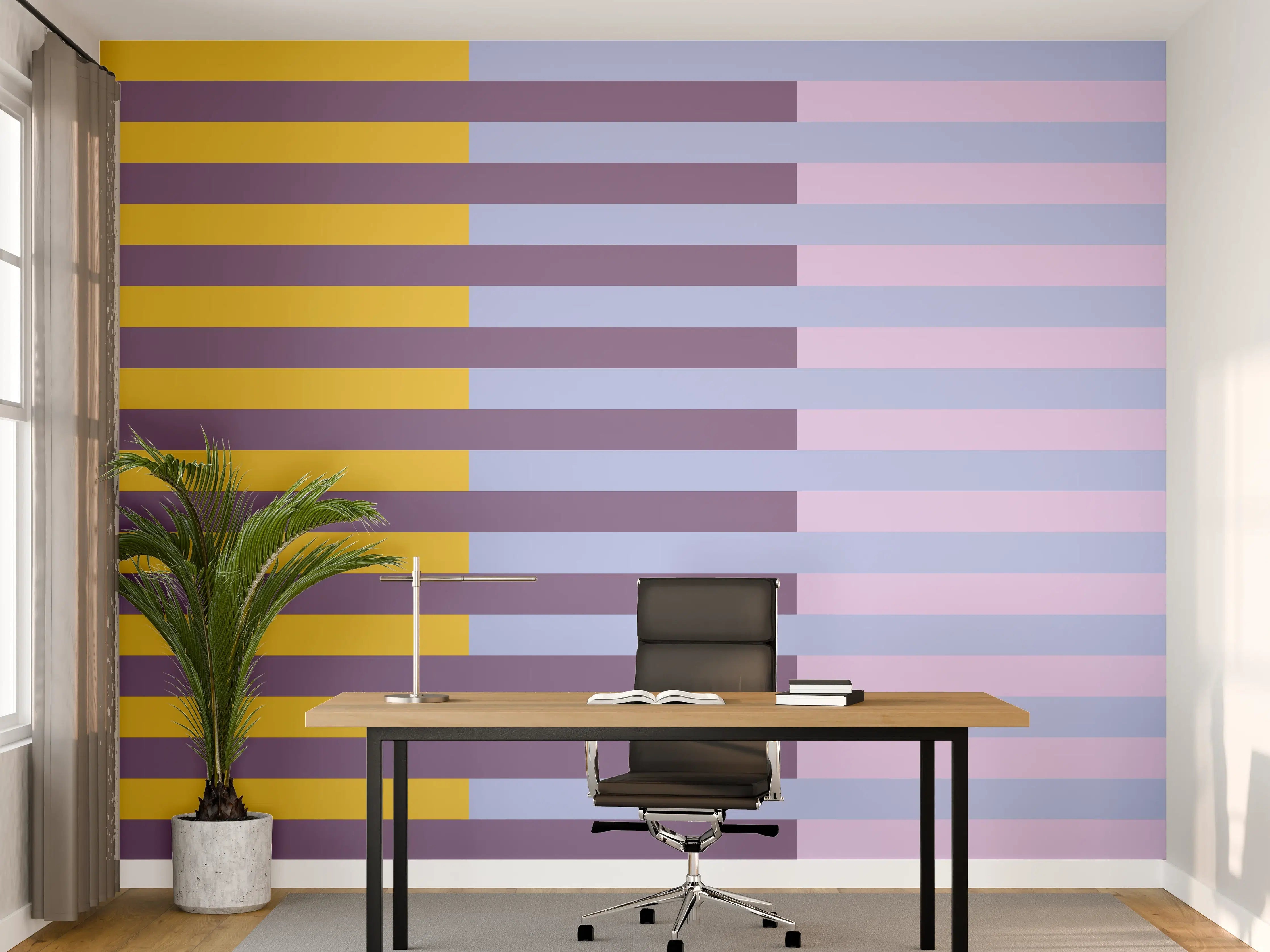 Büro Wandgestaltung - The Springs - Multy Stripes - Lilac