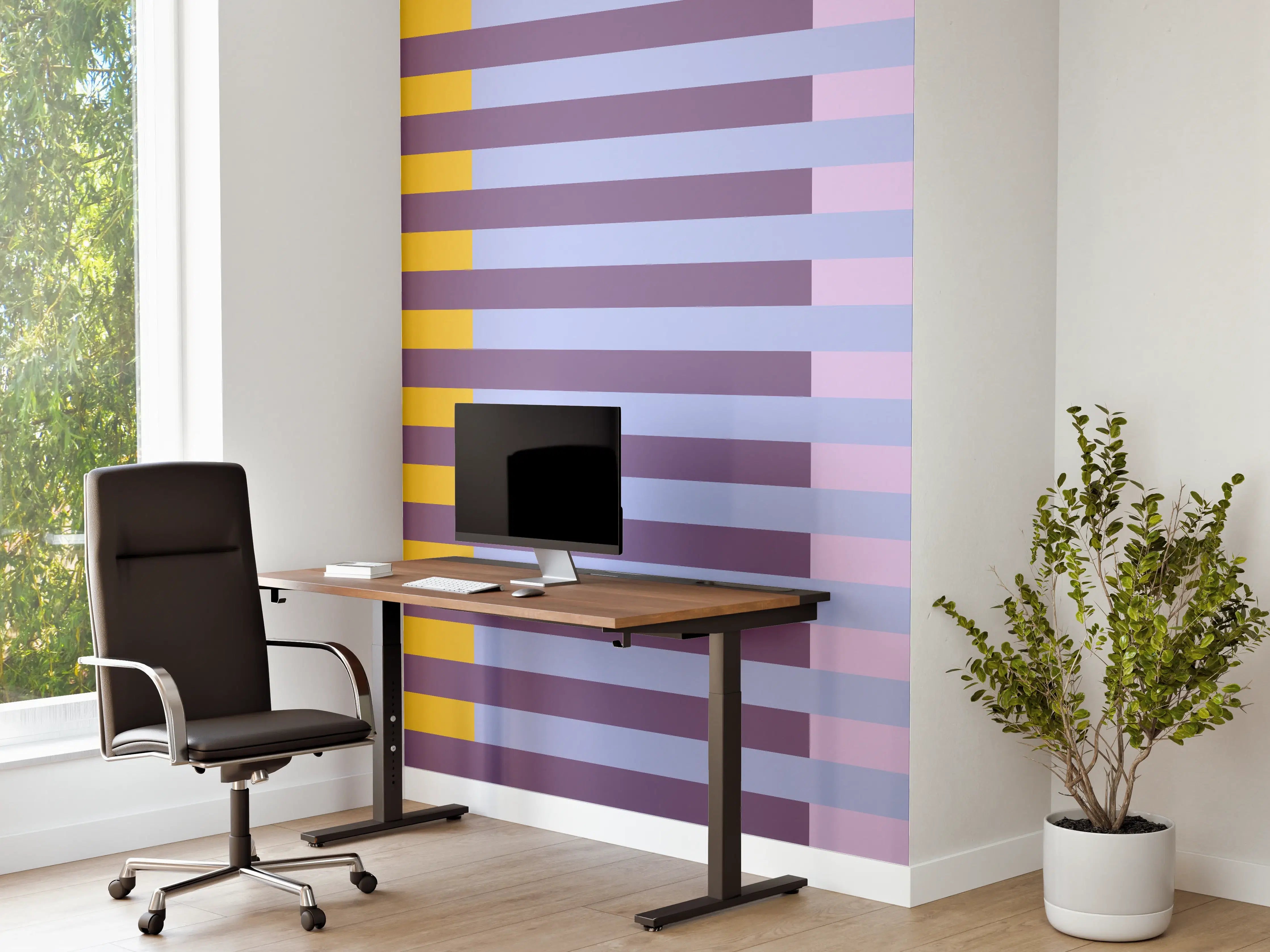 Büro Wandgestaltung - The Springs - Multy Stripes - Lilac