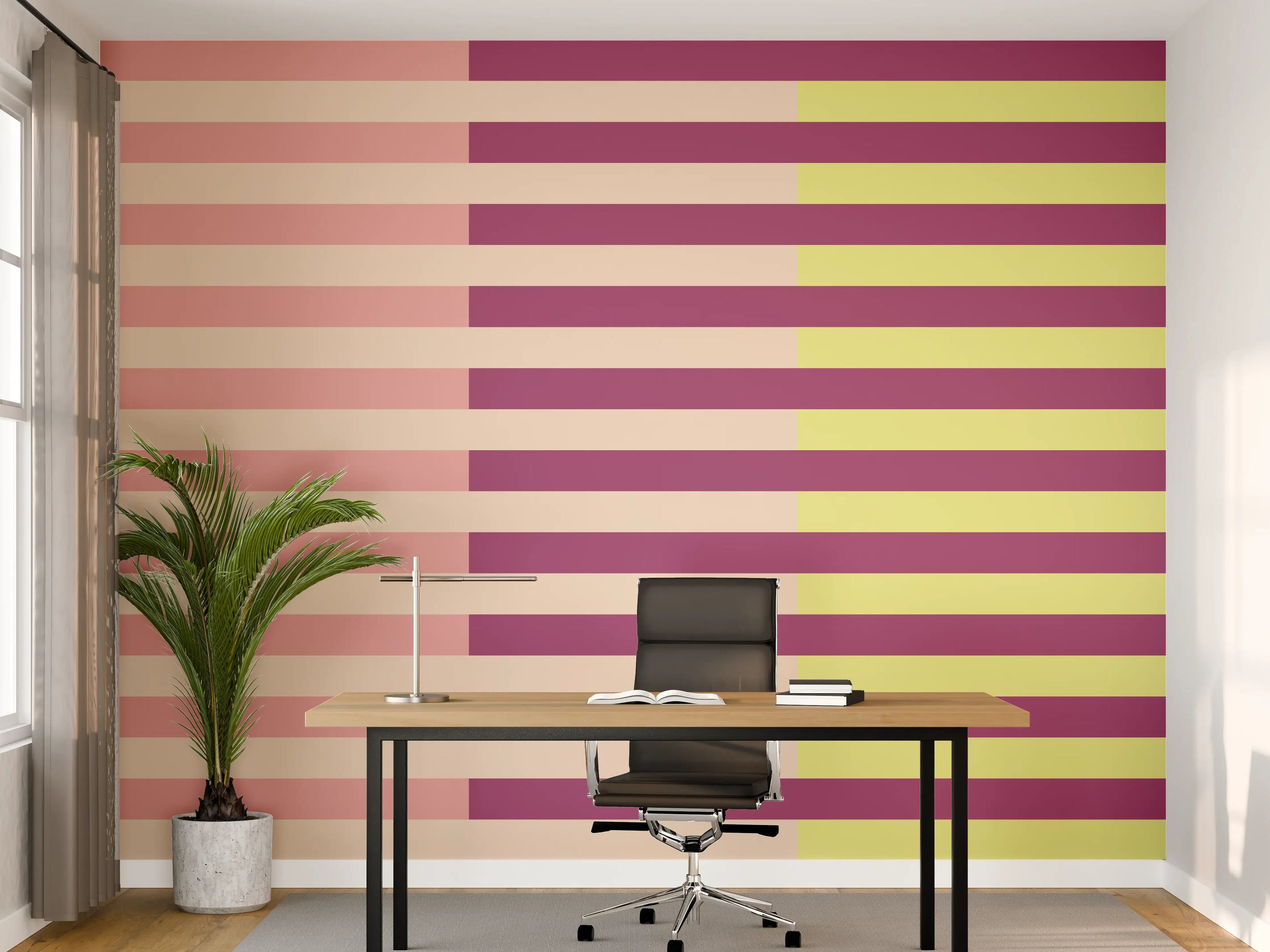 Büro Wandgestaltung - The Springs - Multy Stripes - Tulip