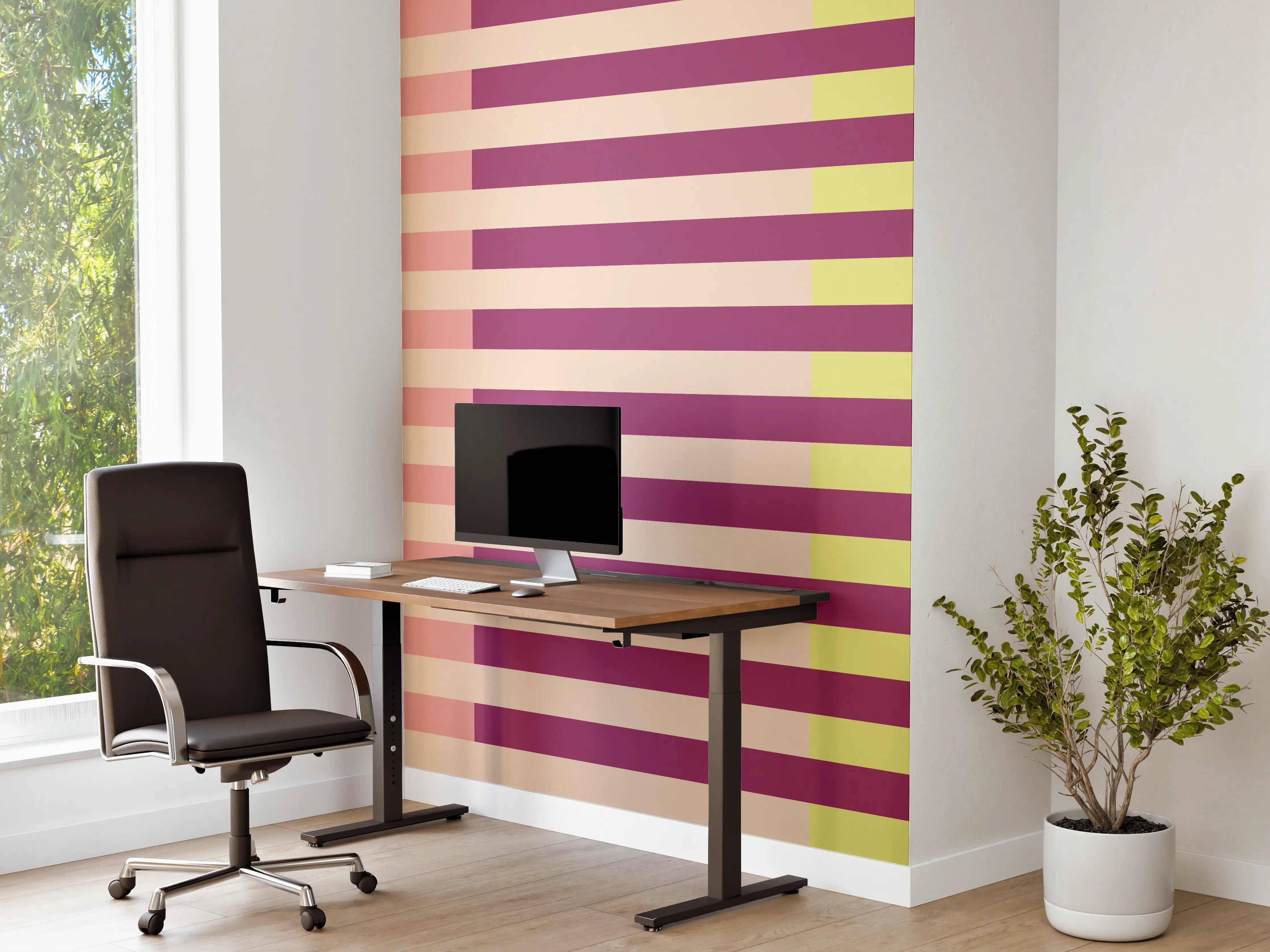 Büro Wandgestaltung - The Springs - Multy Stripes - Tulip