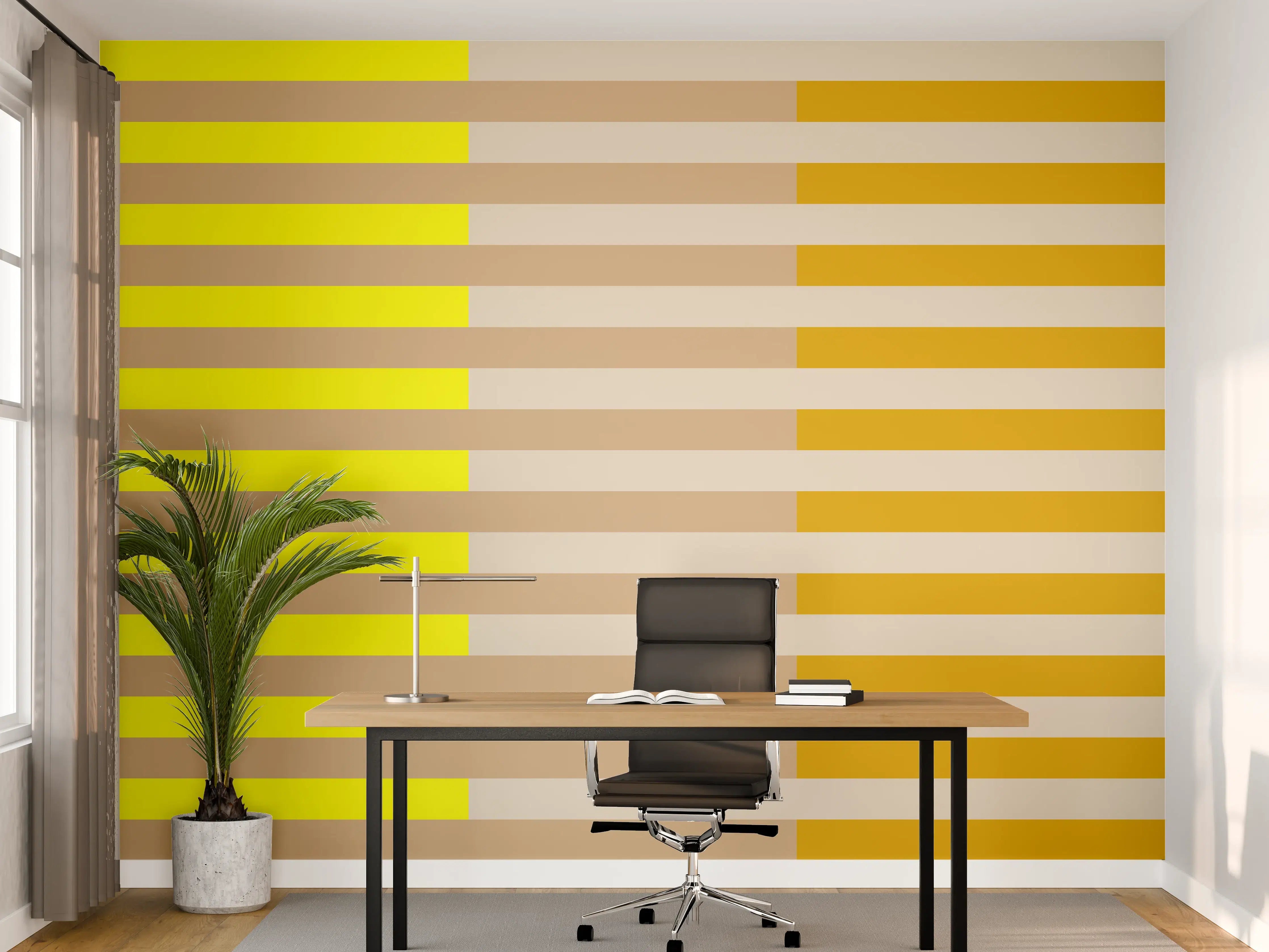 Büro Wandgestaltung - The Yellows - Multy Stripes - Buttercup