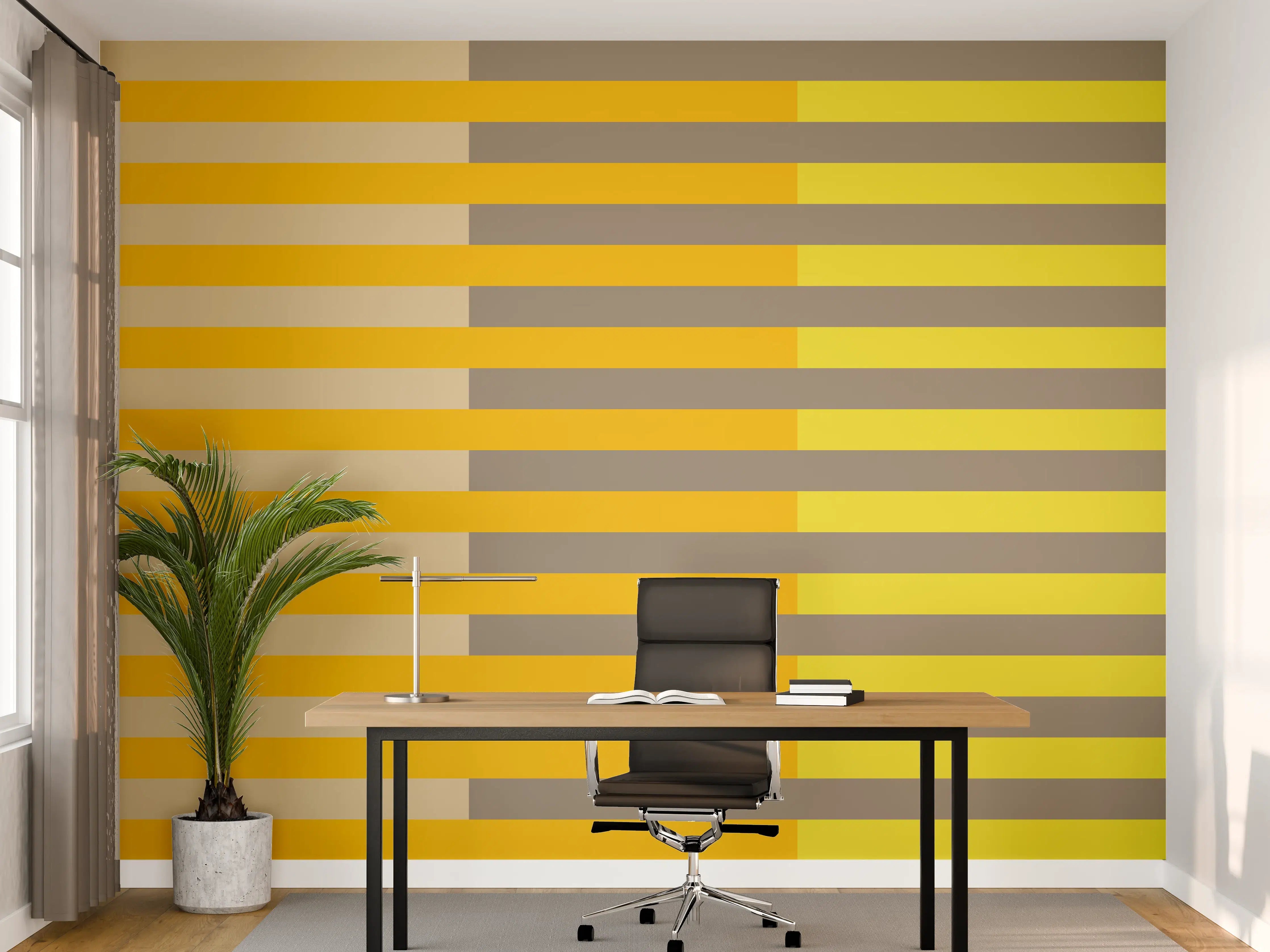 Büro Wandgestaltung - The Yellows - Multy Stripes - Honey