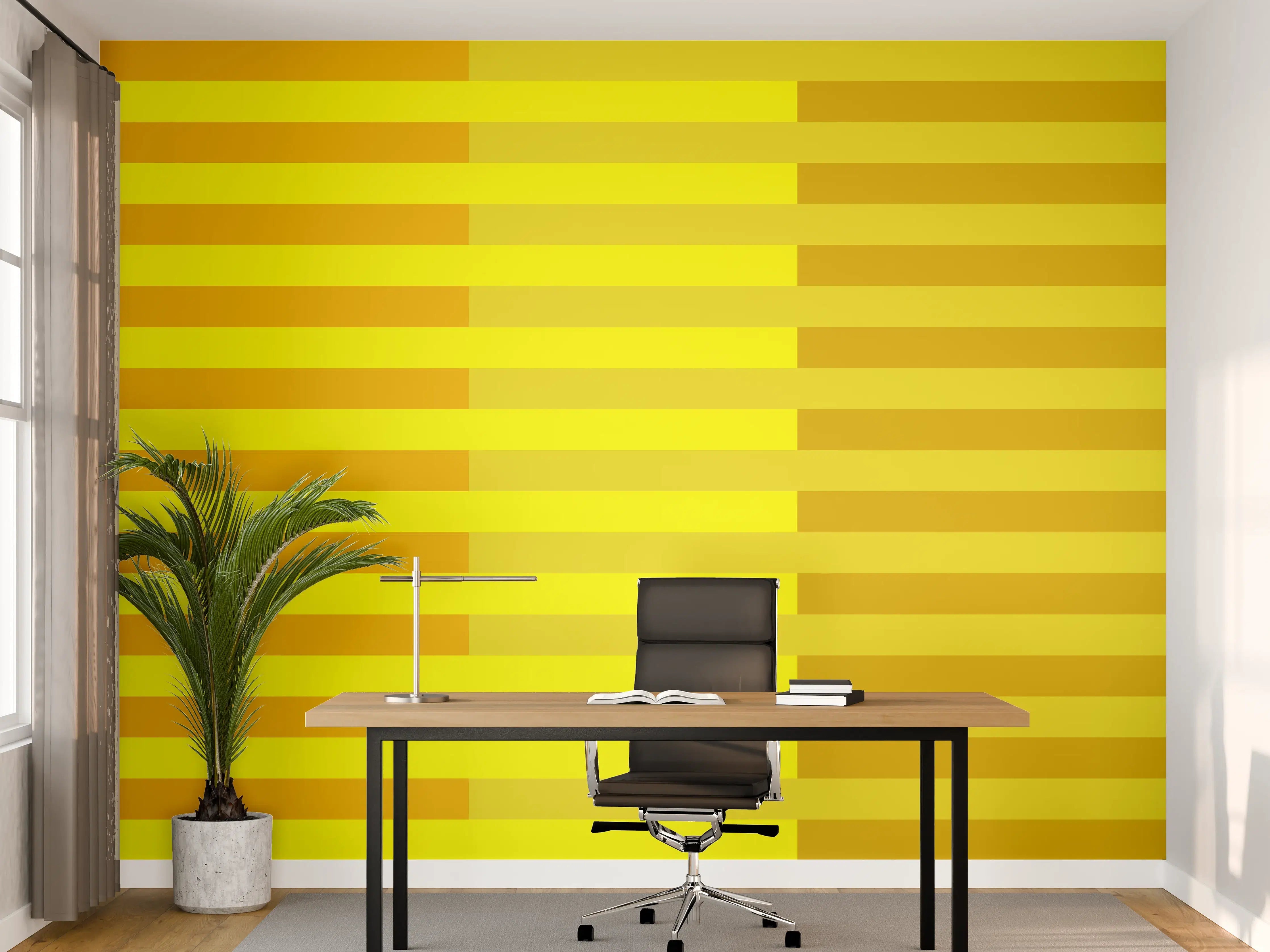 Büro Wandgestaltung - The Yellows - Multy Stripes - Lemon