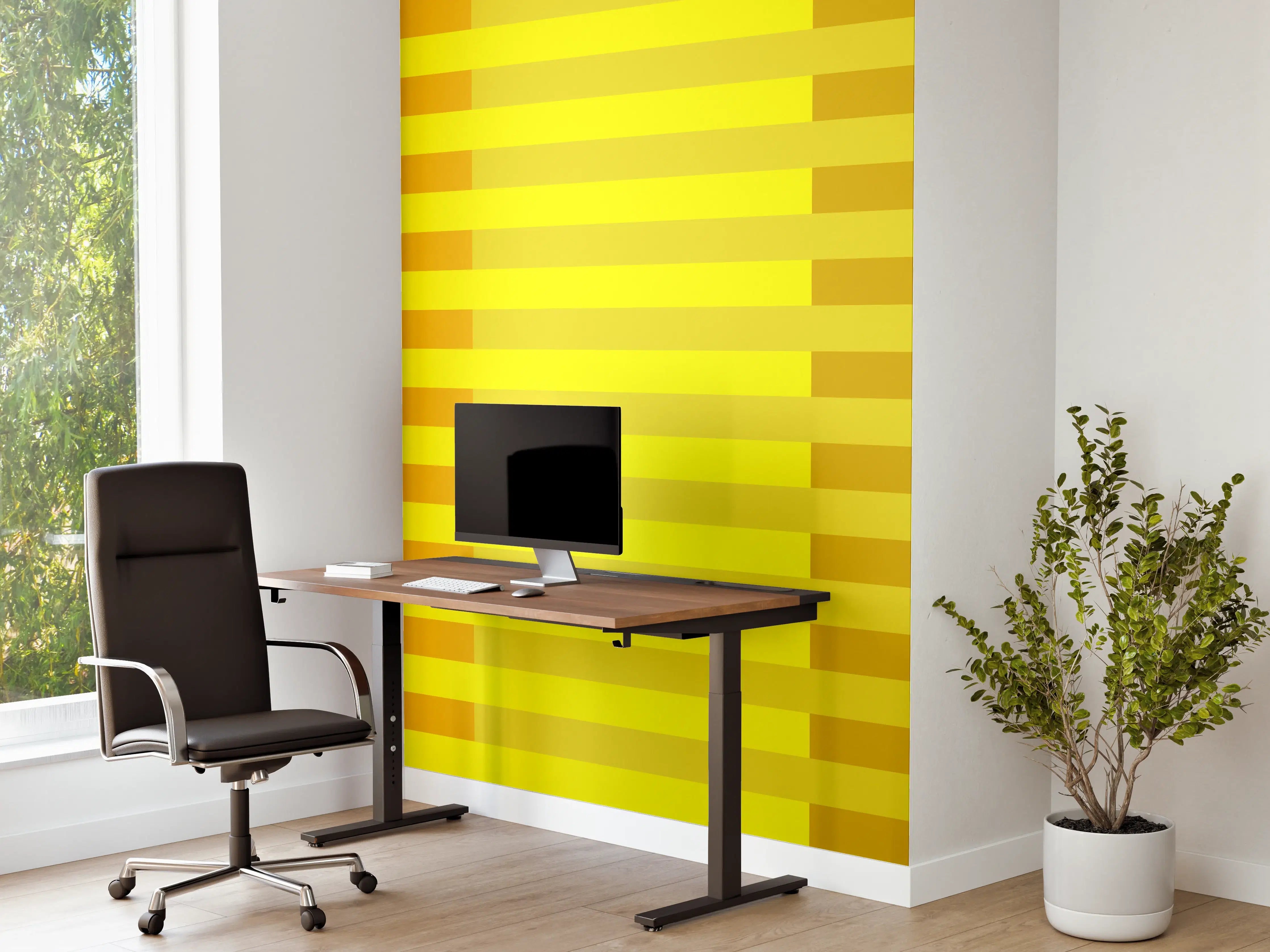 Büro Wandgestaltung - The Yellows - Multy Stripes - Lemon