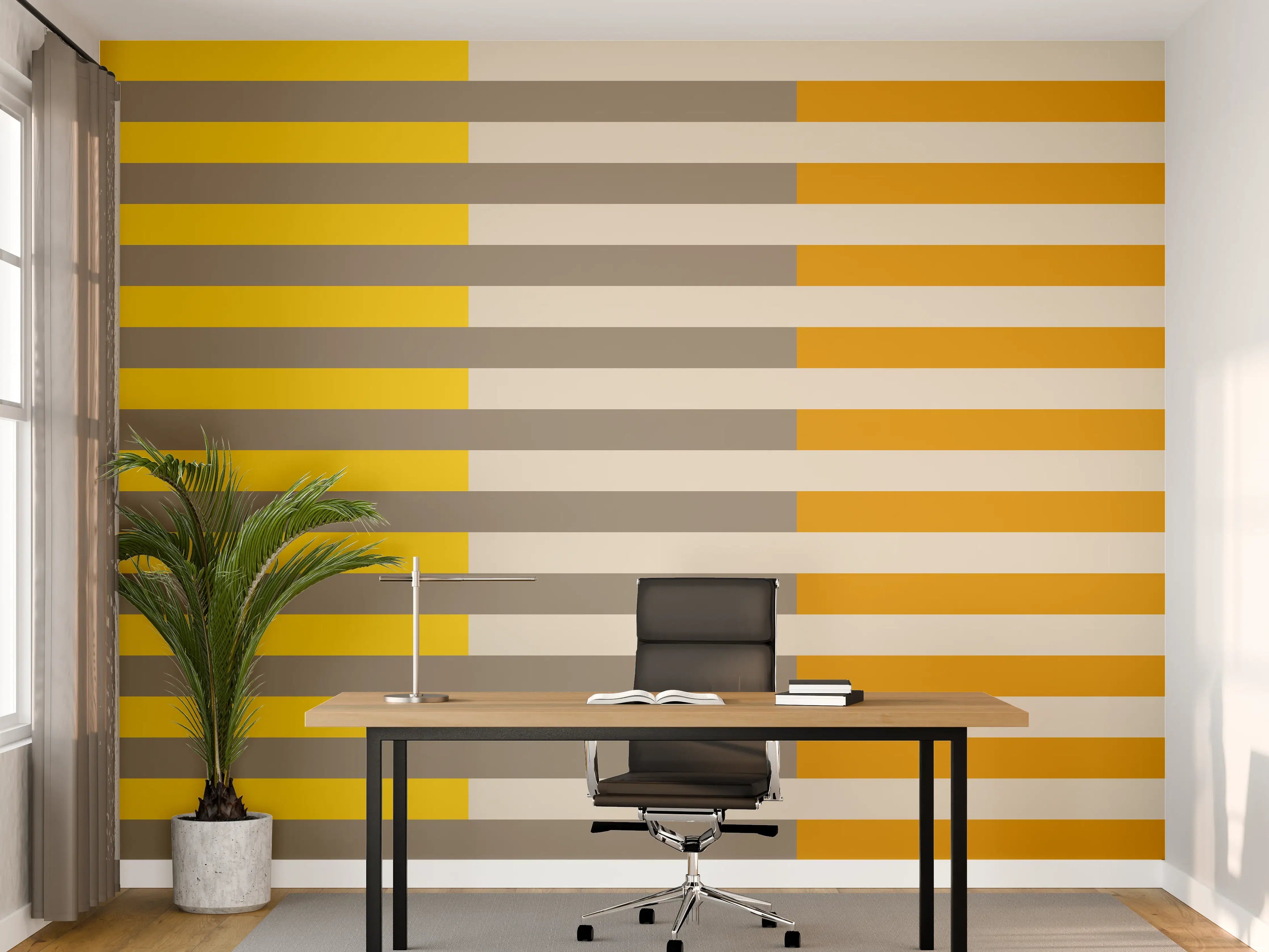 Büro Wandgestaltung - The Yellows - Multy Stripes - Saffron