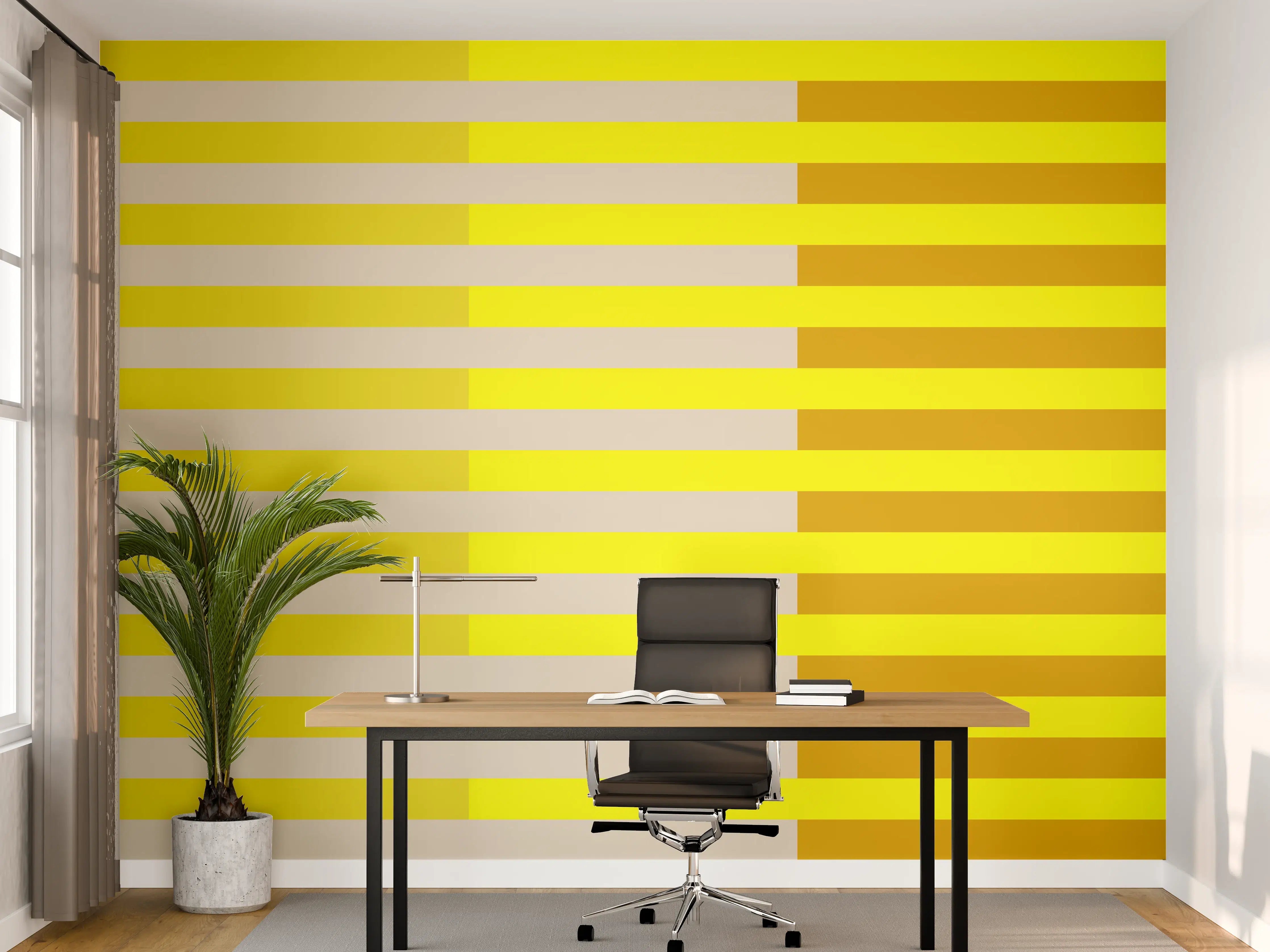 Büro Wandgestaltung - The Yellows - Multy Stripes - Vanilla