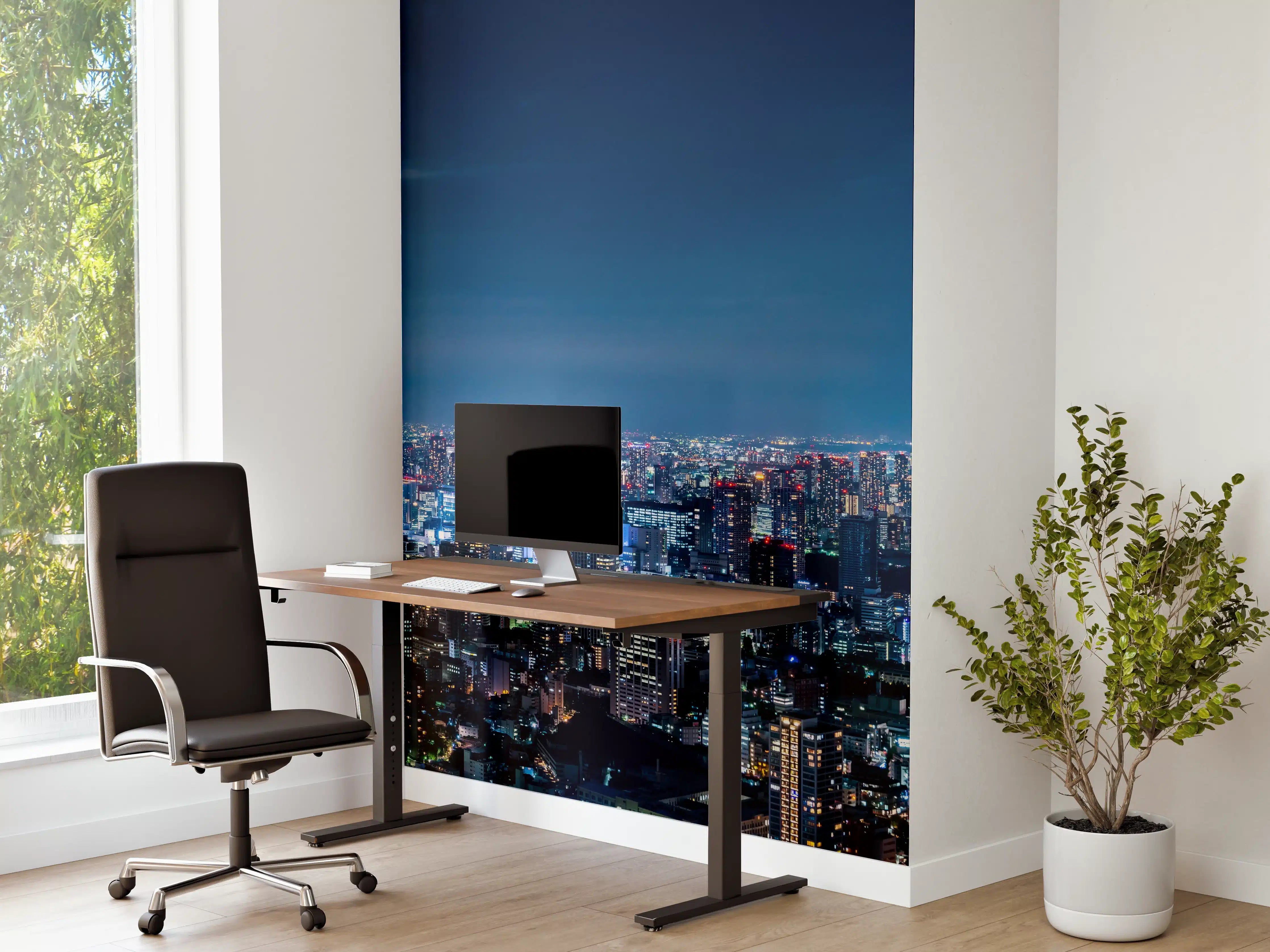 Büro Wandgestaltung - Tokio Skyline bei Nacht