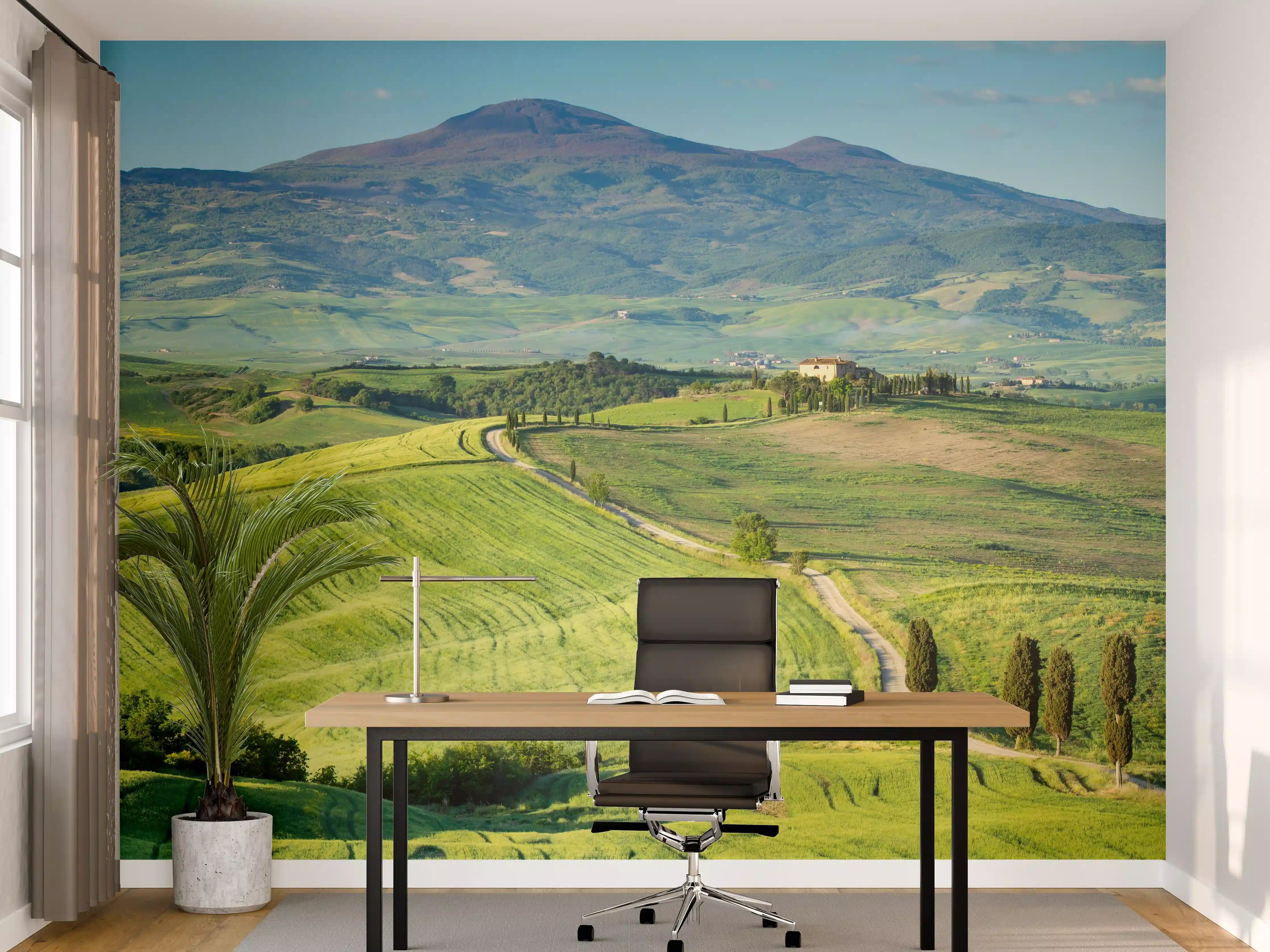 Büro Wandgestaltung - Toskana Hügel Panorama