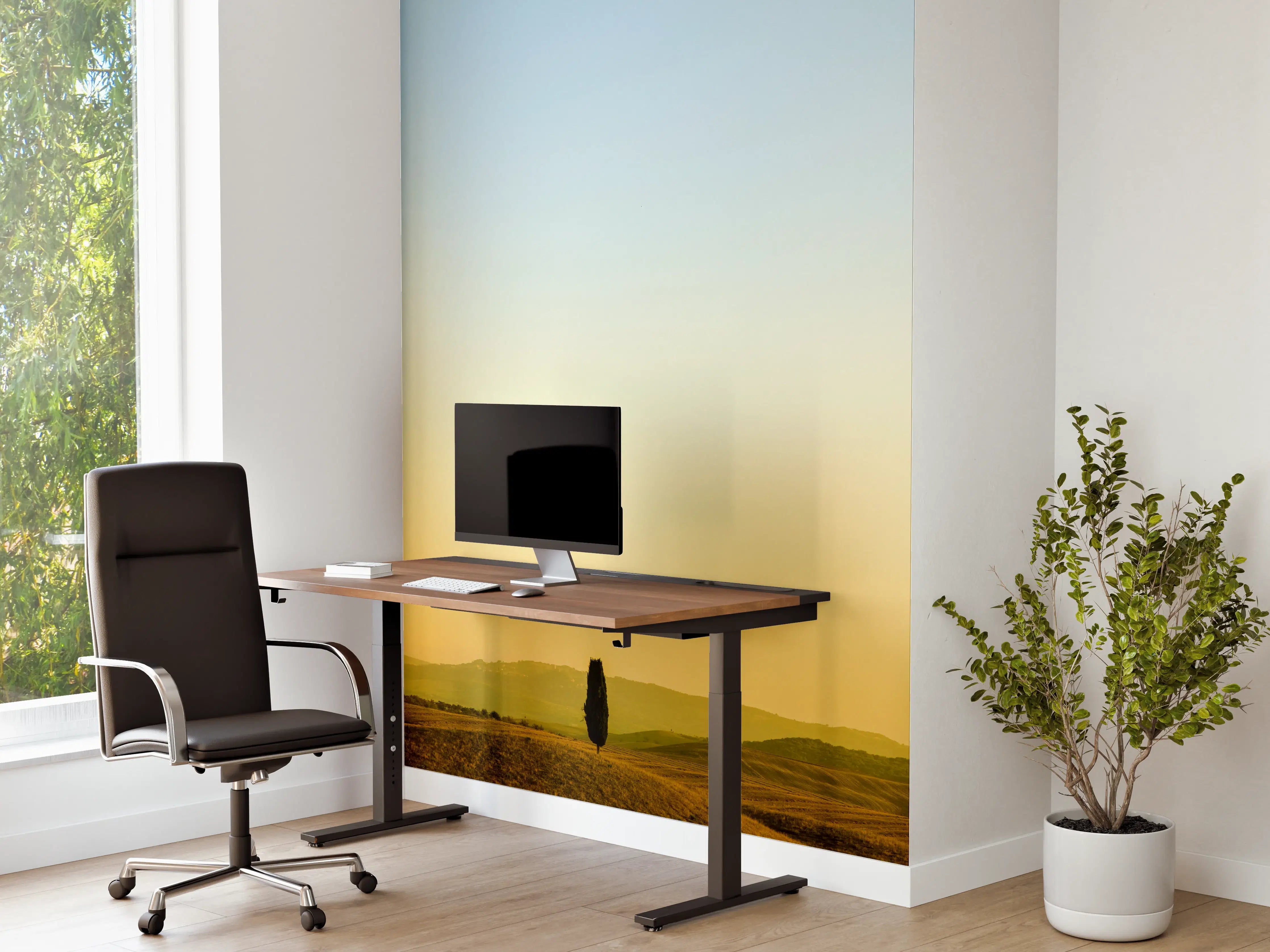 Büro Wandgestaltung - Toskanische Hügel im Abendlicht