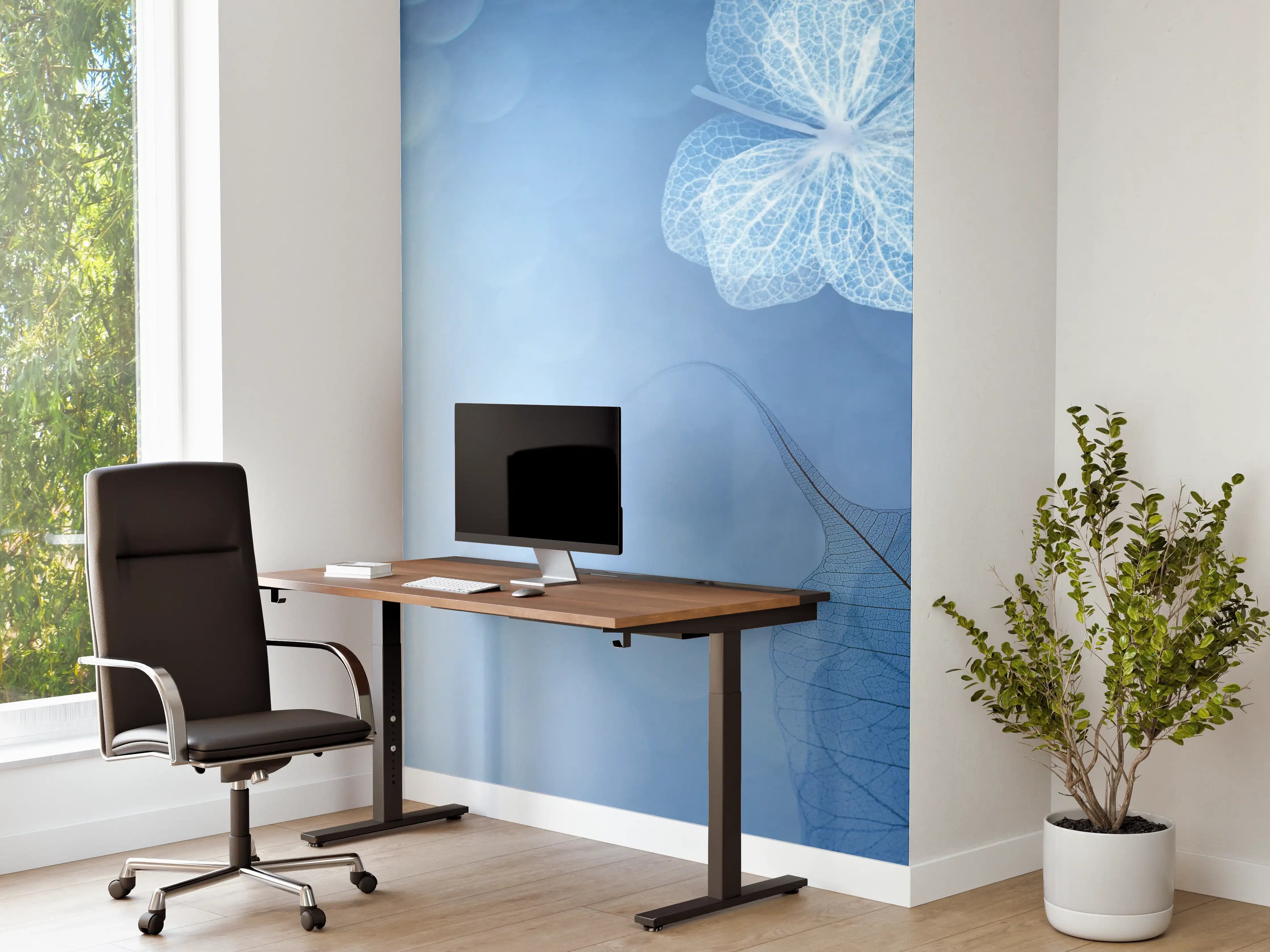 Büro Wandgestaltung - Transluzente Blattadern Makrofotografie