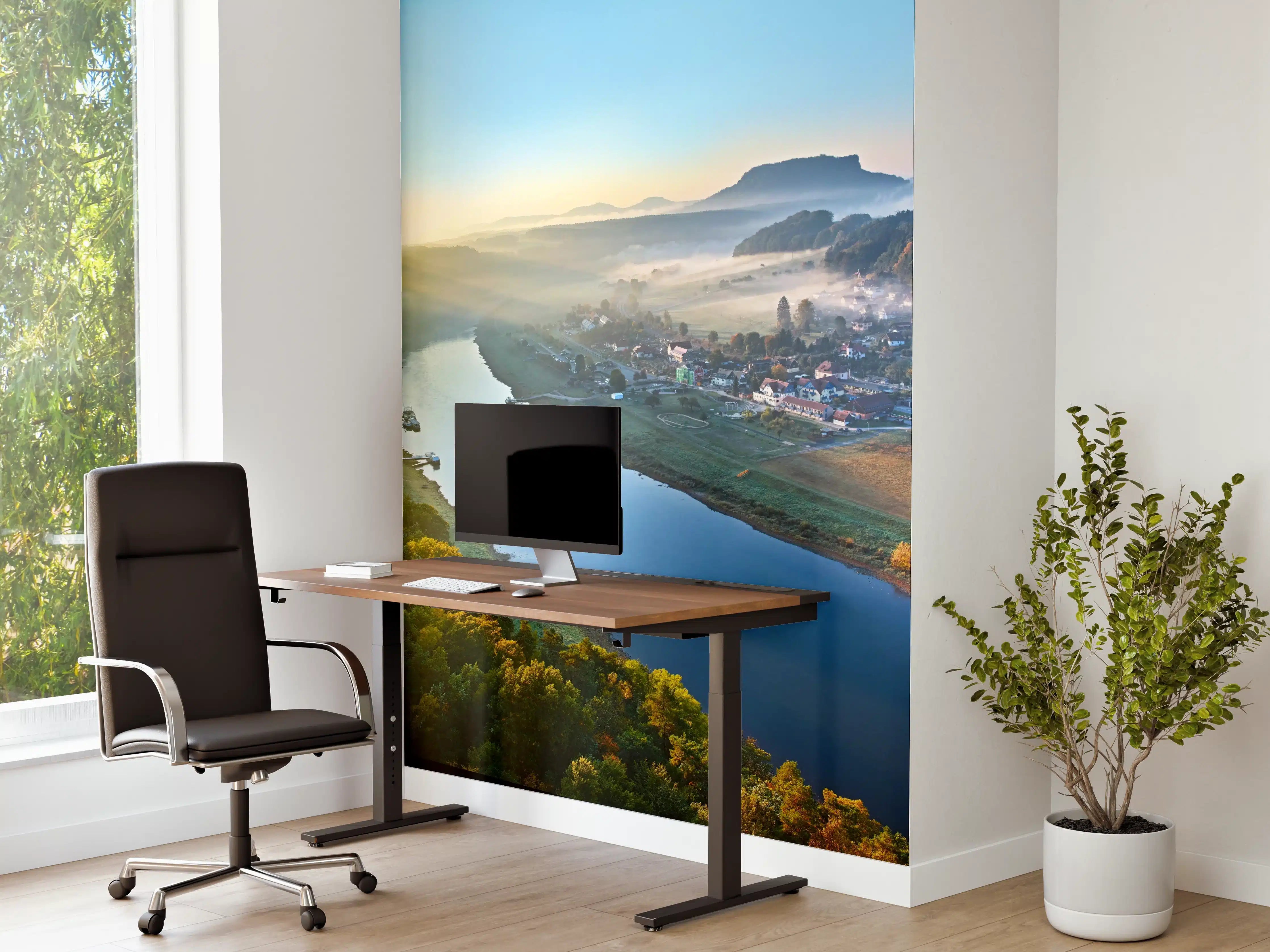 Büro Wandgestaltung - Traumhafter Ausblick Elbsandsteingebirge