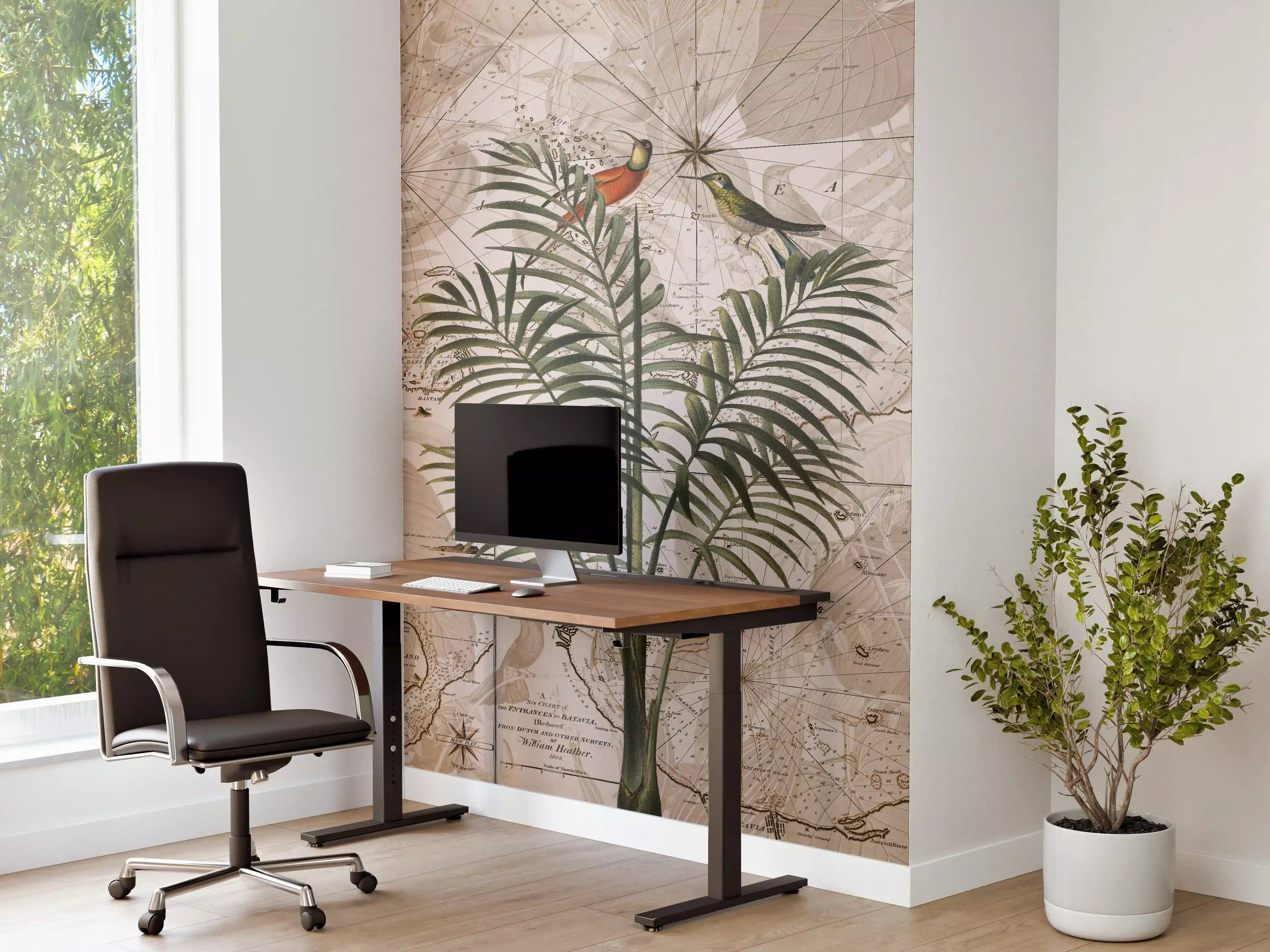 Büro Wandgestaltung - Tropische Dschungel Kartenwandkunst