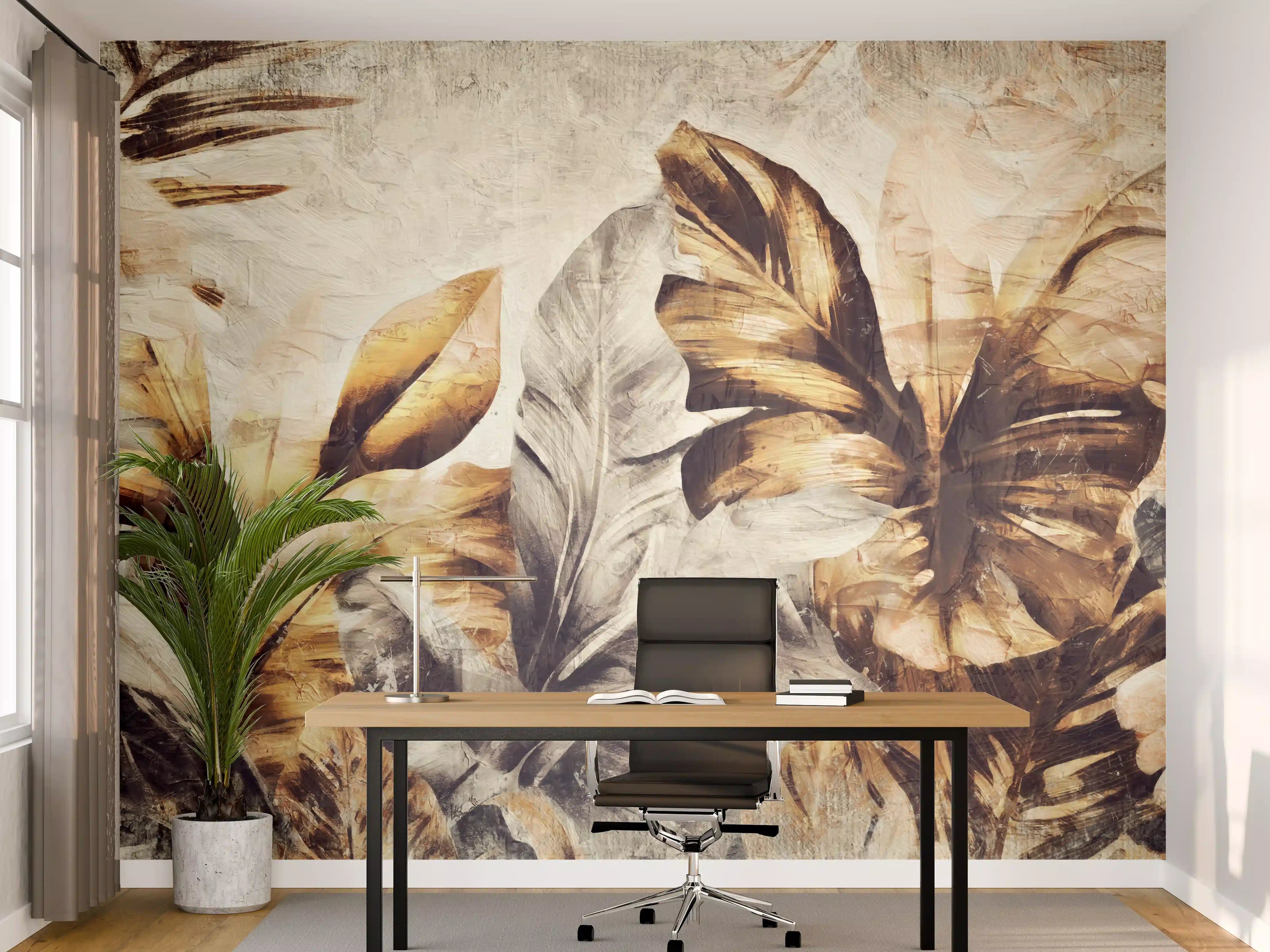 Büro Wandgestaltung - Tropische Dschungelpanorama-Kunst