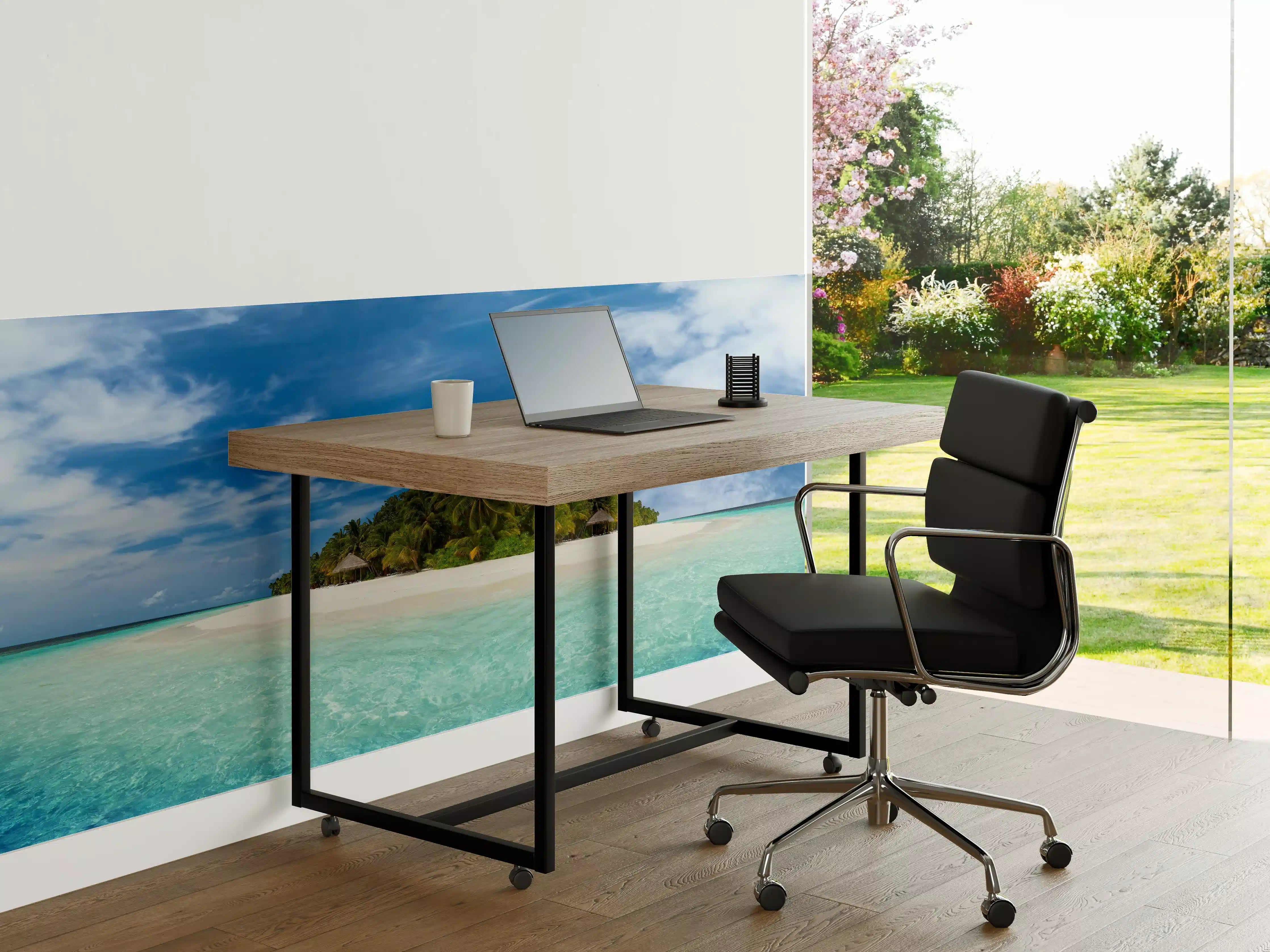 Büro Wandgestaltung - Tropische Insel mit Kokospalmen