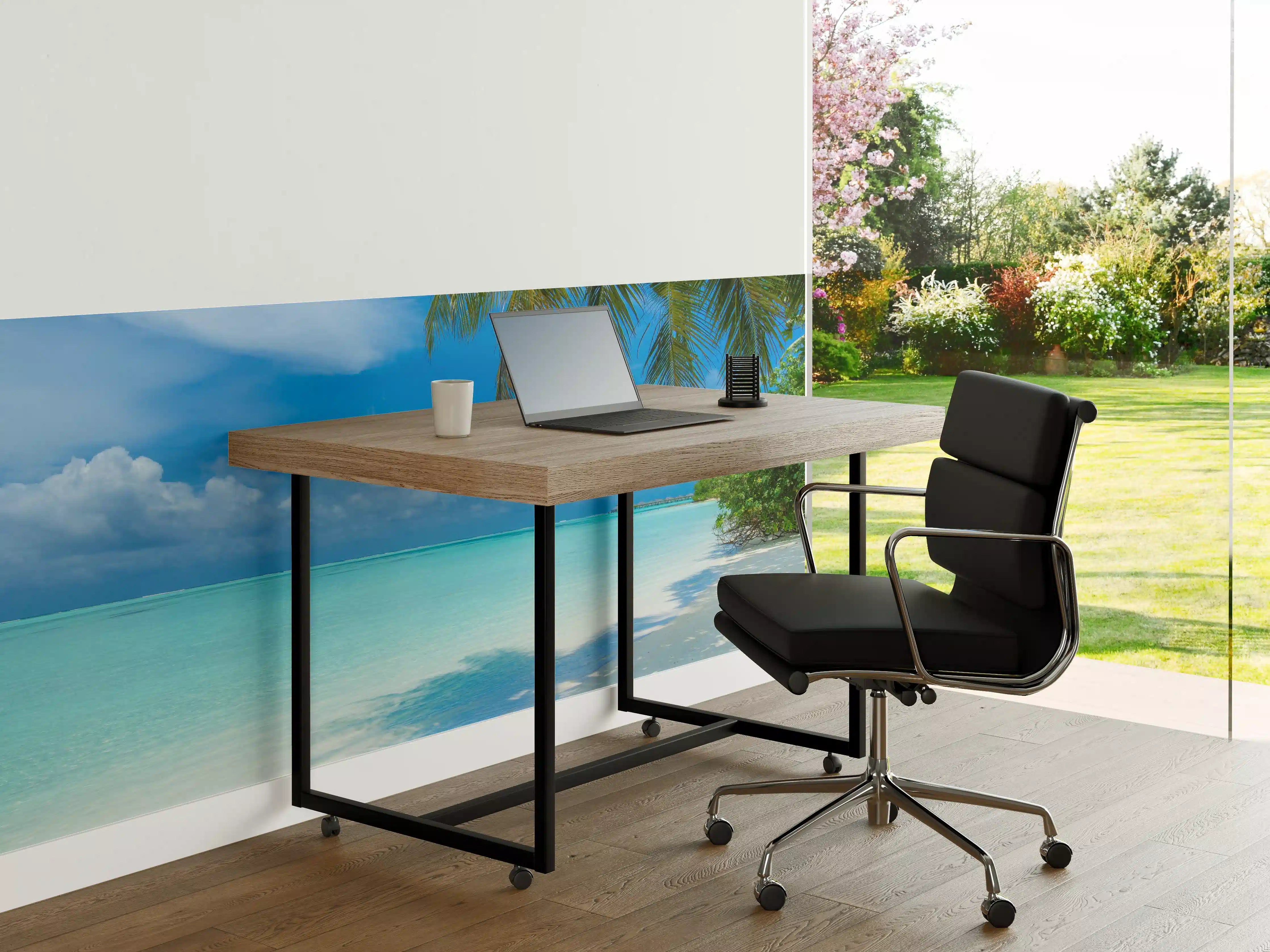 Büro Wandgestaltung - Tropische Malediveninsel mit weißem Sandstrand