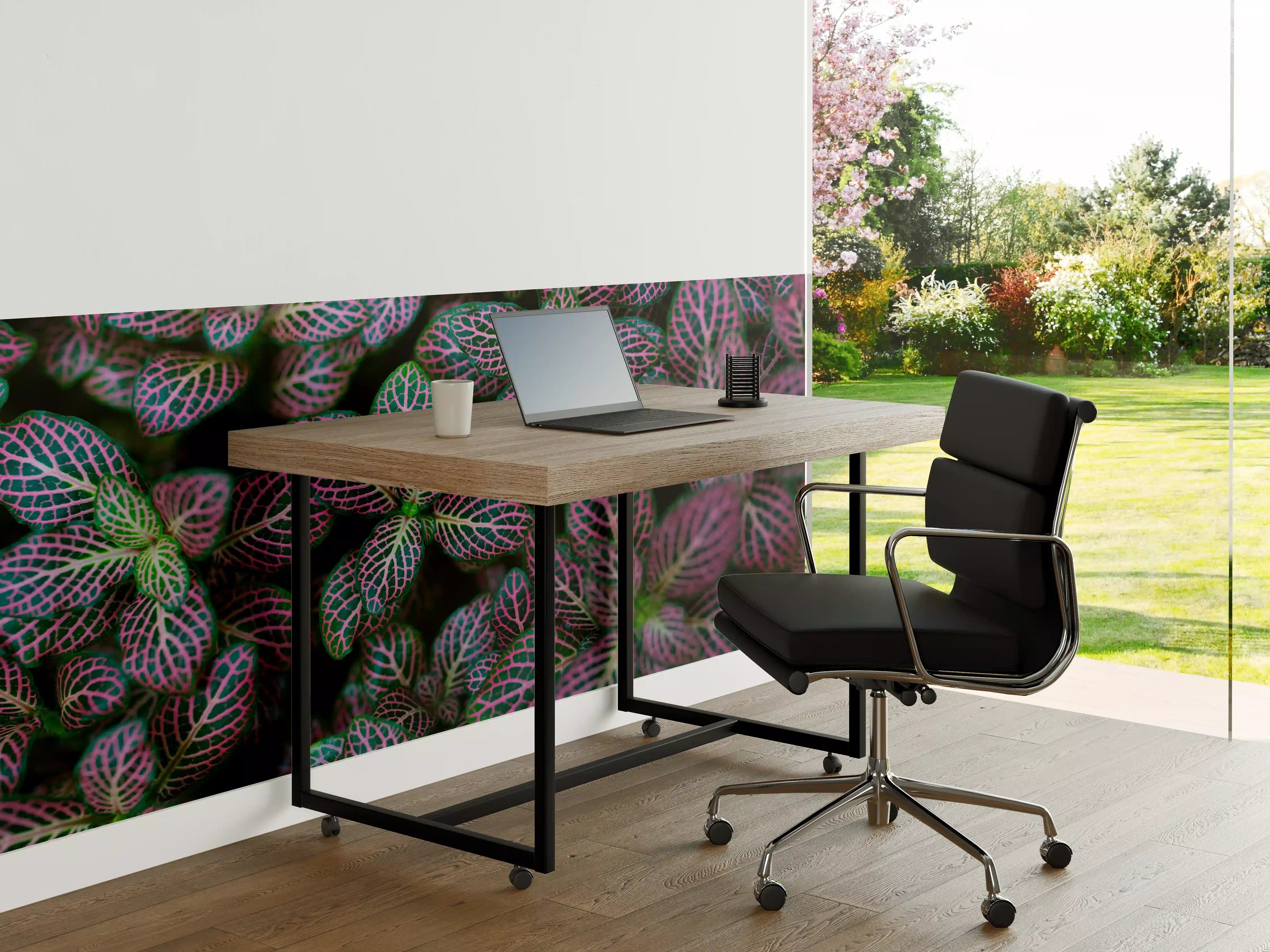 Büro Wandgestaltung - Tropische Pflanzen Bunte Textur