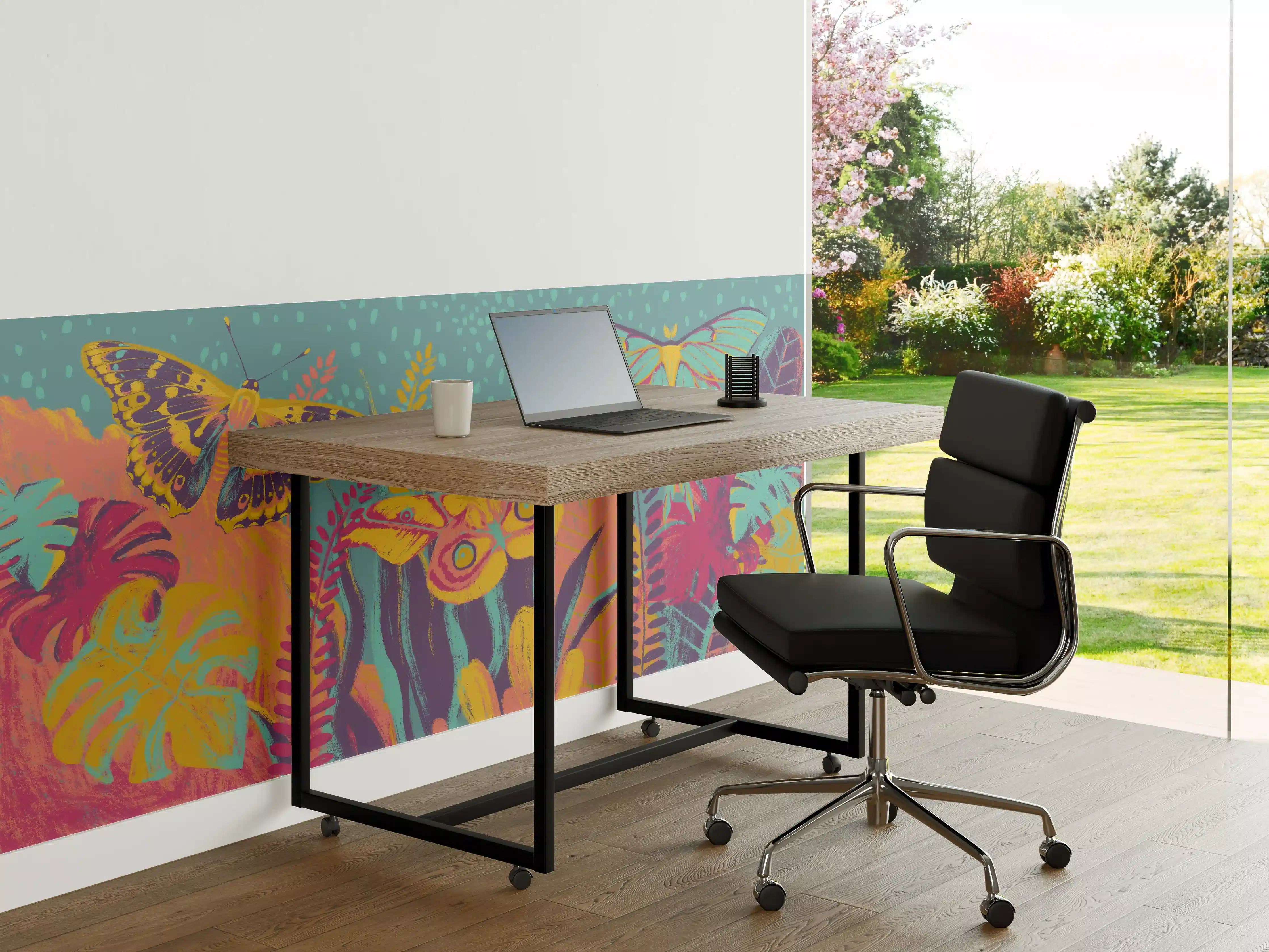 Büro Wandgestaltung - Tropischer Blick - Bunt