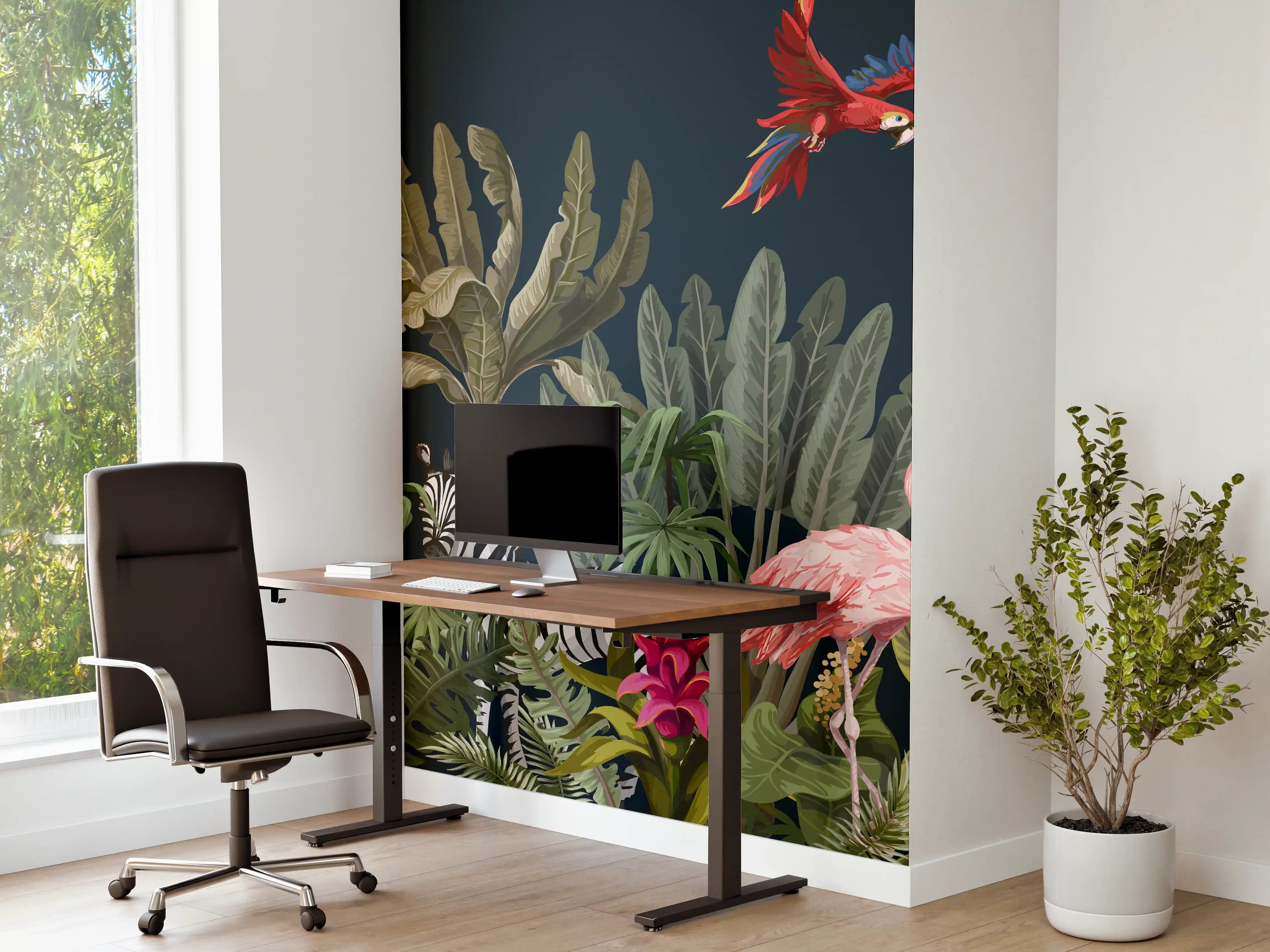Büro Wandgestaltung - Tropischer Dschungel Print