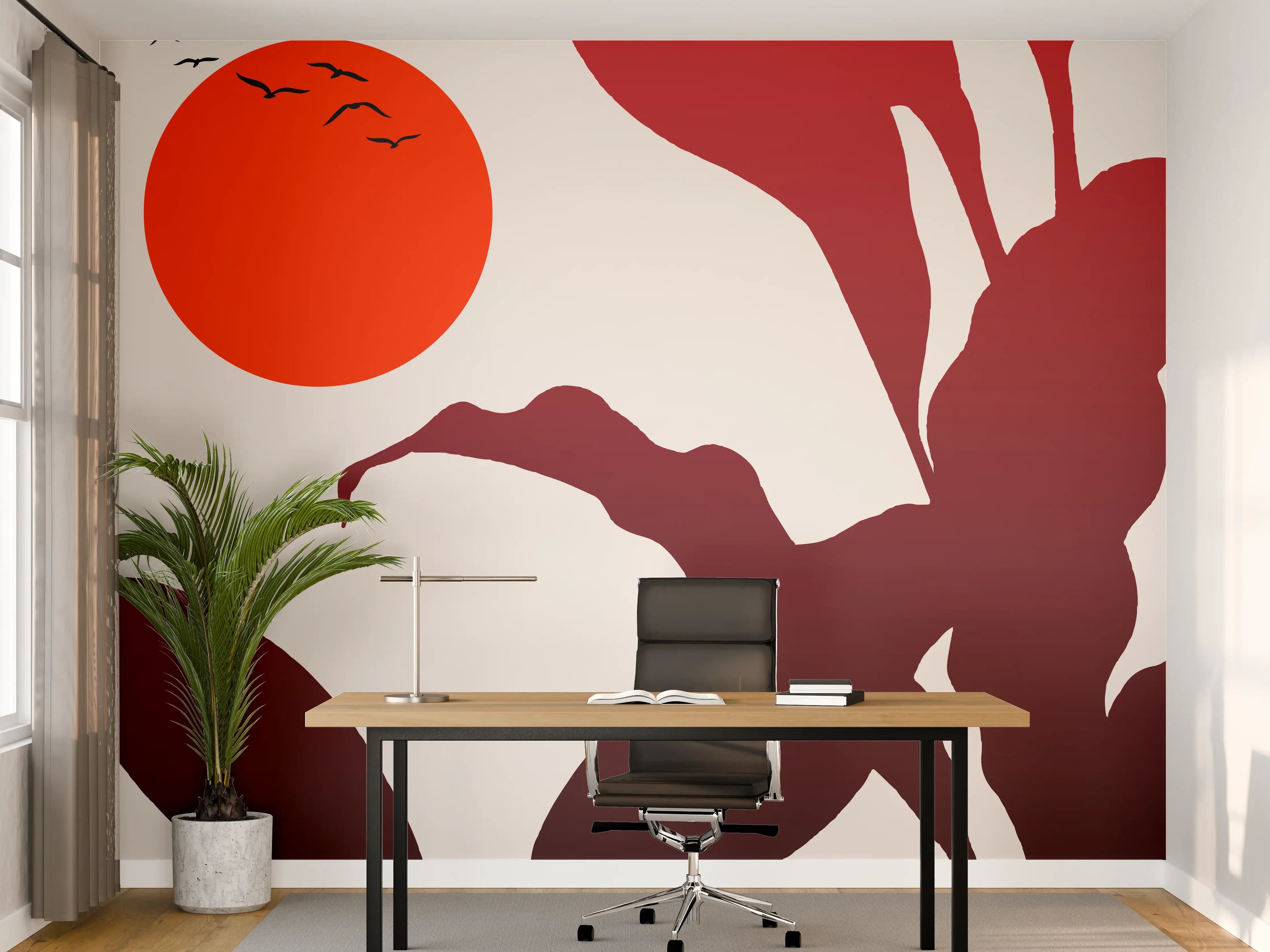 Büro Wandgestaltung - Tropischer Sonnenuntergang