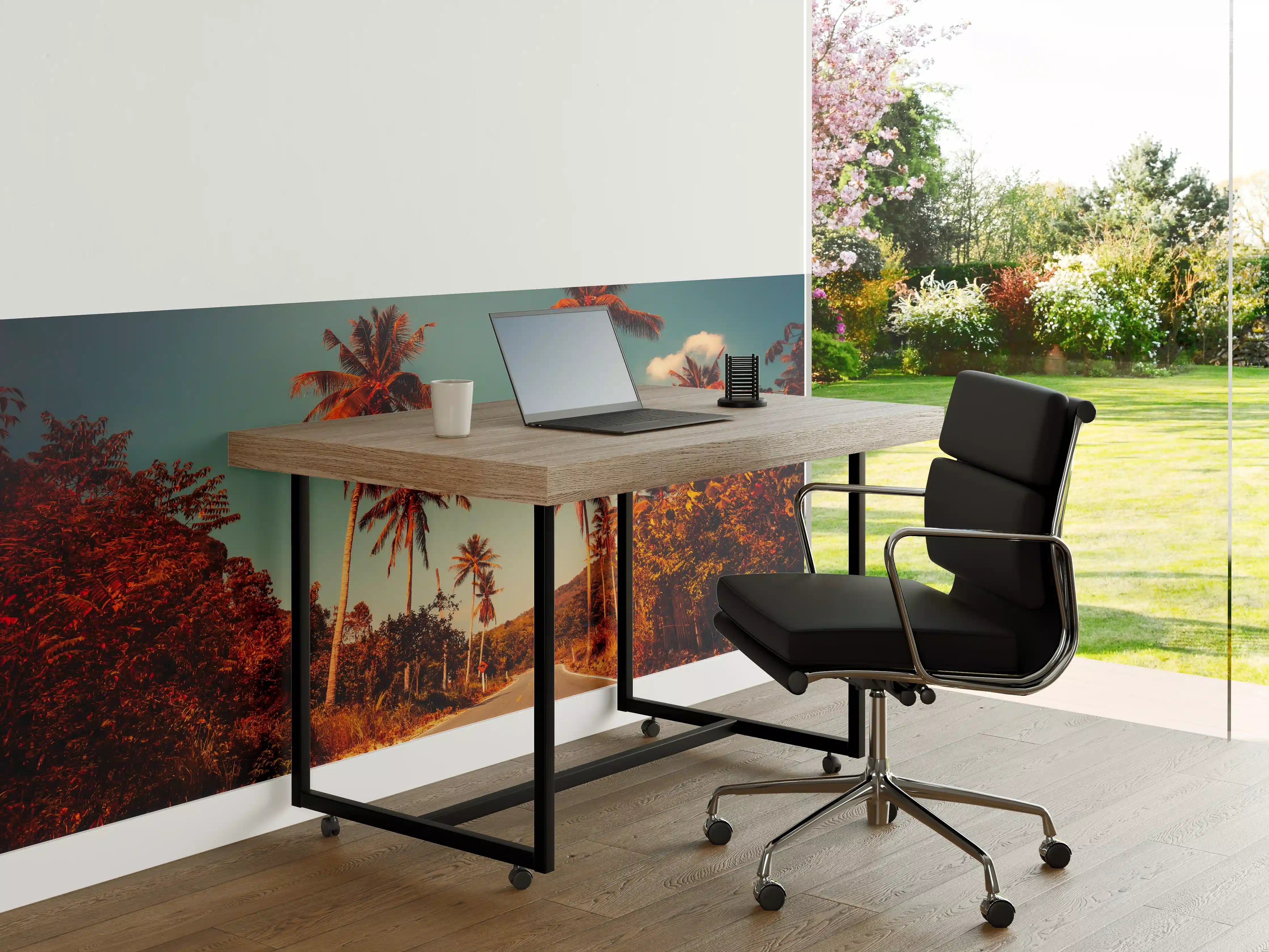 Büro Wandgestaltung - Tropischer Sonnenuntergang mit Palmen